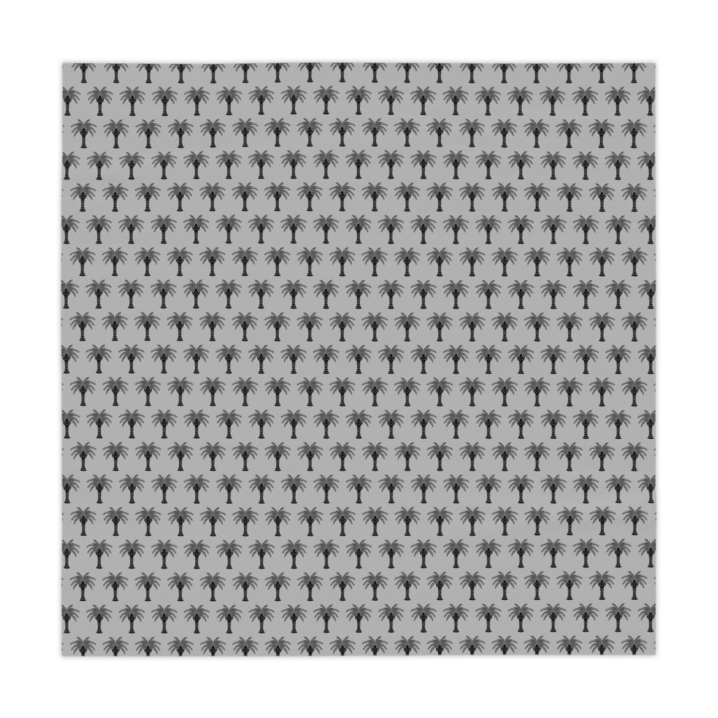 Micro Palm Glory/Grey ~ Square Tablecloth, 55" x 55"