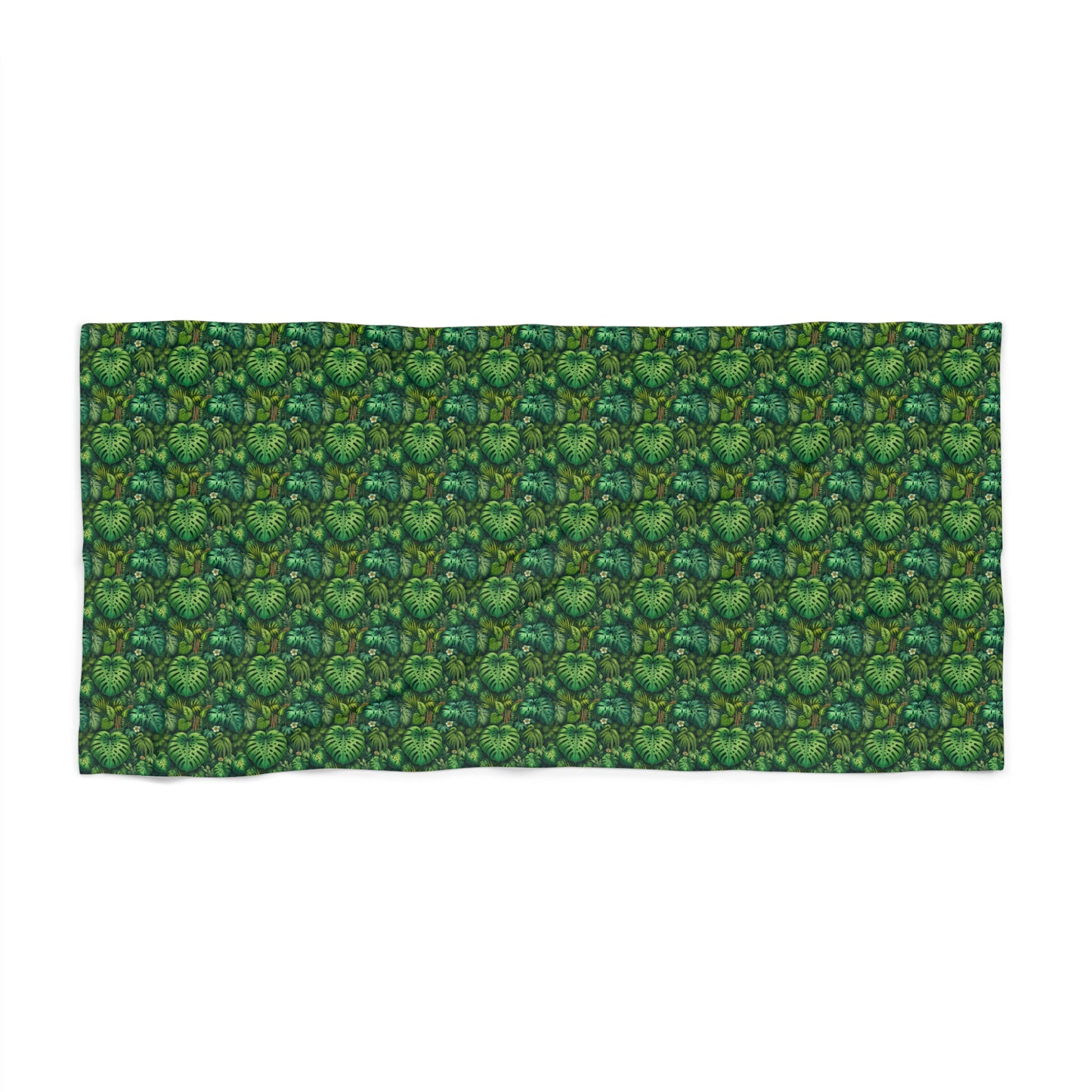 Exotic Rainforest Greenery Beach Towel - Perfect for Summer, Pool Days & Vacation