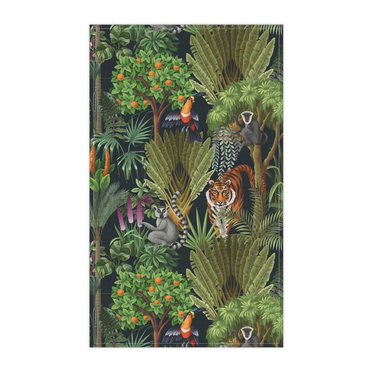 Tea Towels (cotton, poly) - Tiger Haven, Midnight