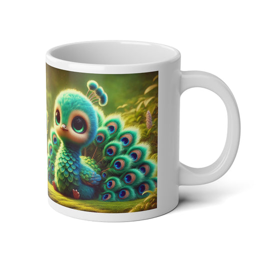 Jumbo Mug, 20oz, Baby Peacock | Tropical Coffee Cup