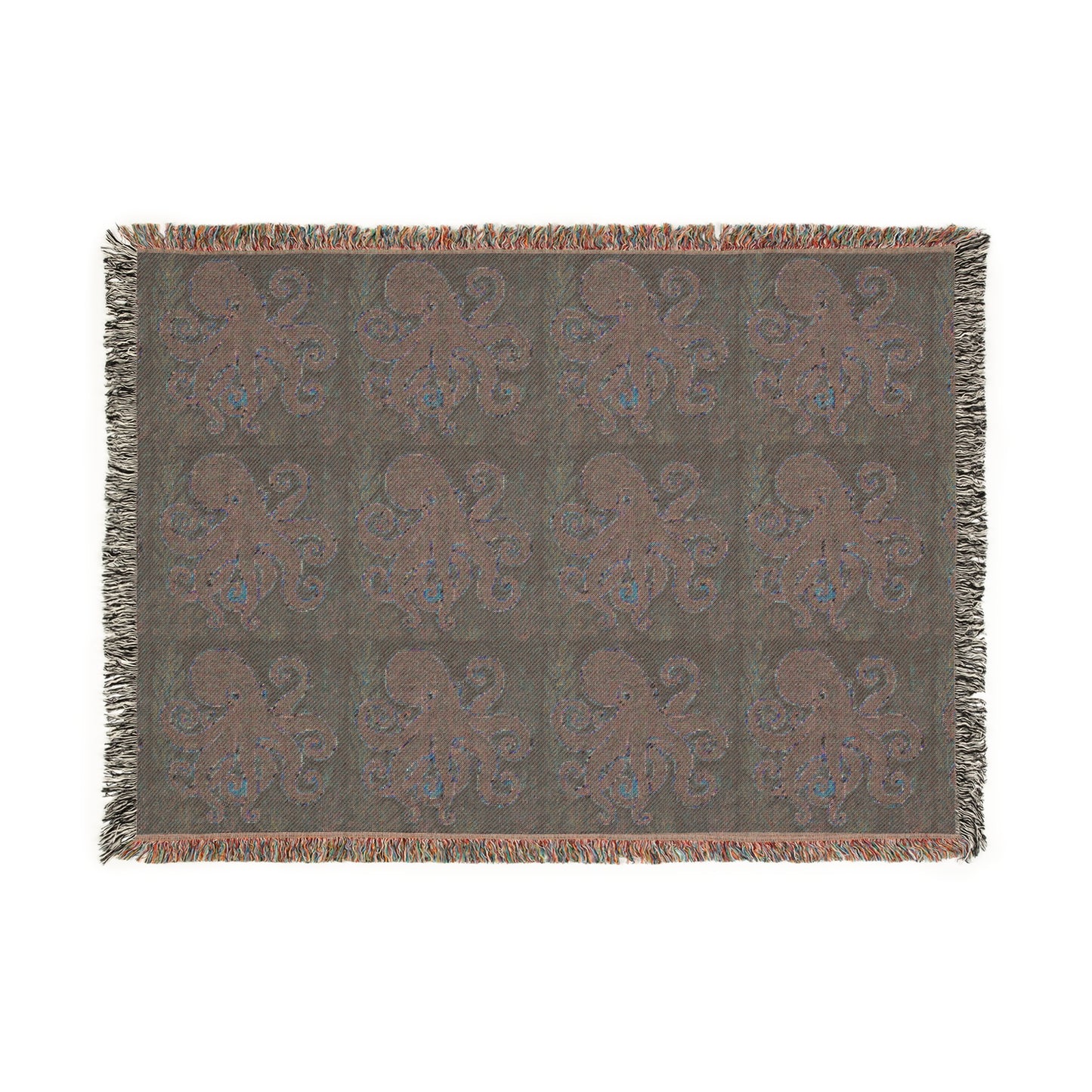 Octopus Kraken Joe/Gamma Woven Blanket, 3 Sizes - Tropical Home Decor