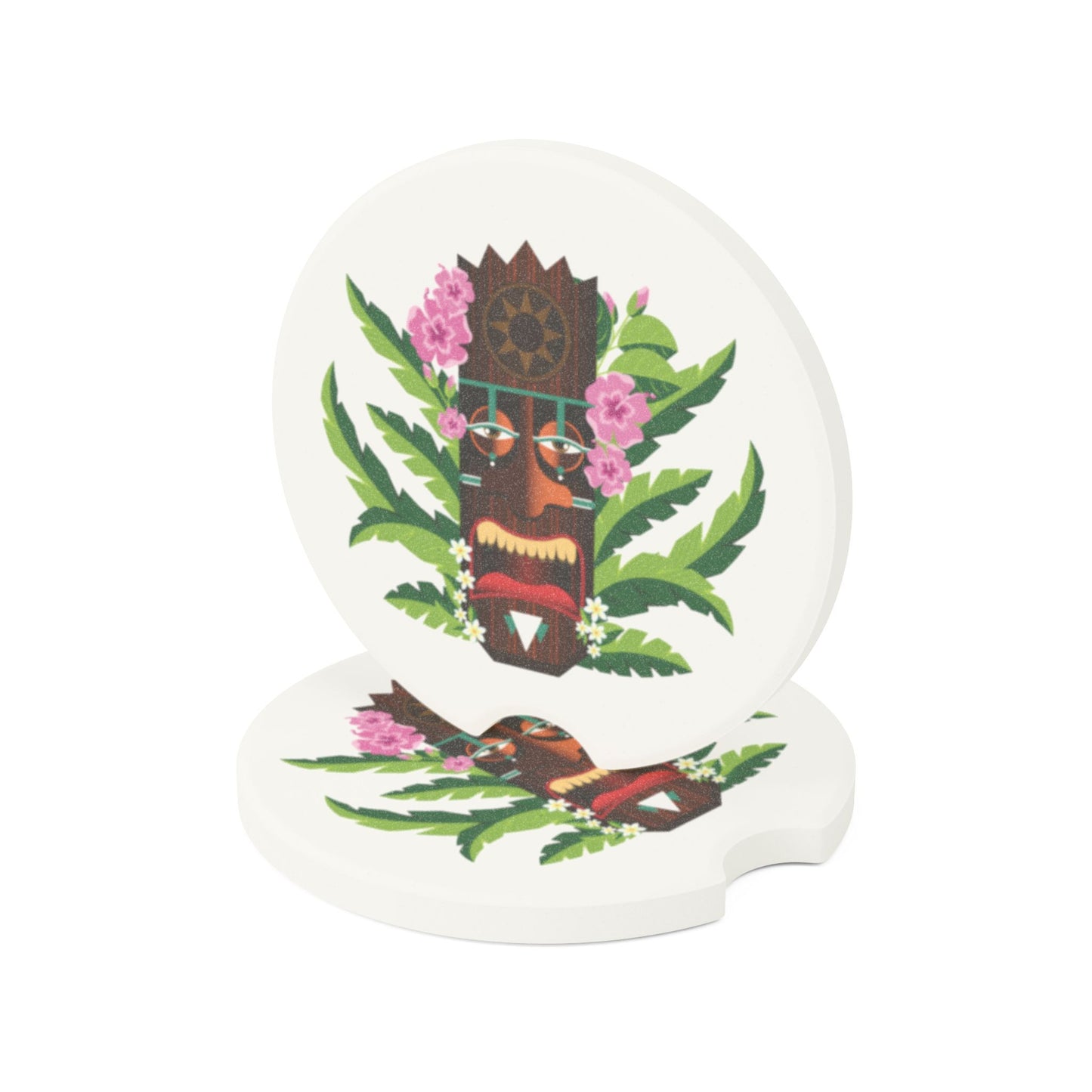 Soapstone Car Coaster - Tiki Boss Nani