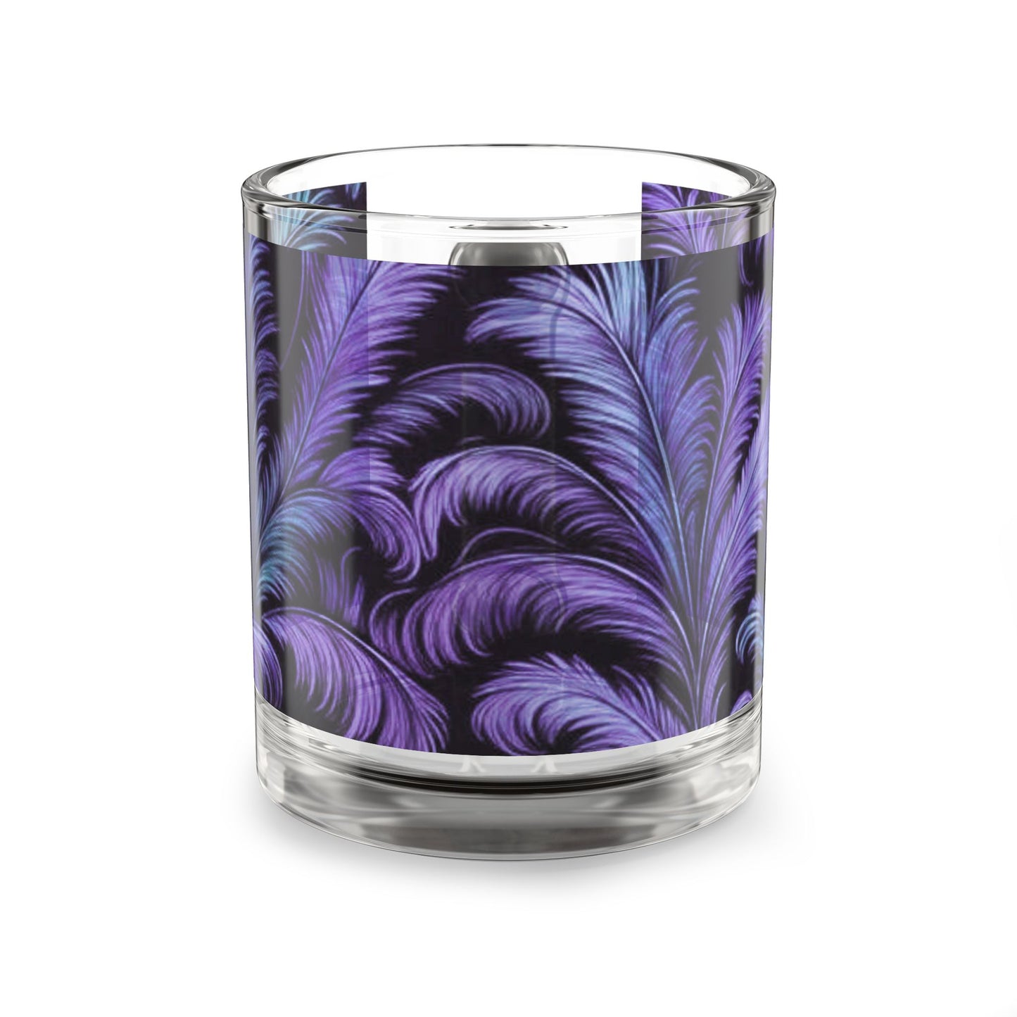 Tropical Glass Mug - 10oz Coffee Cup / Rocco Purple