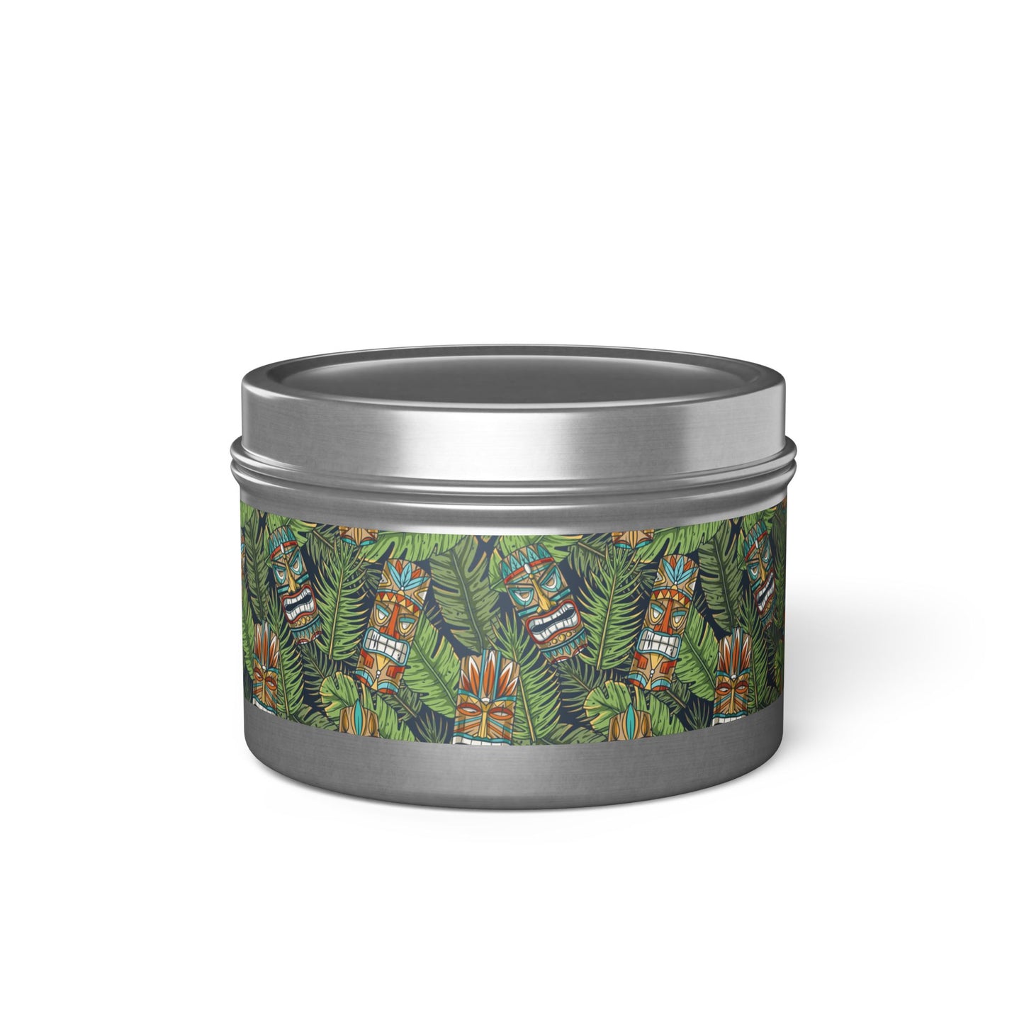 Tin Candles, 2 sizes, 3 tin colors - Tiki Greenery