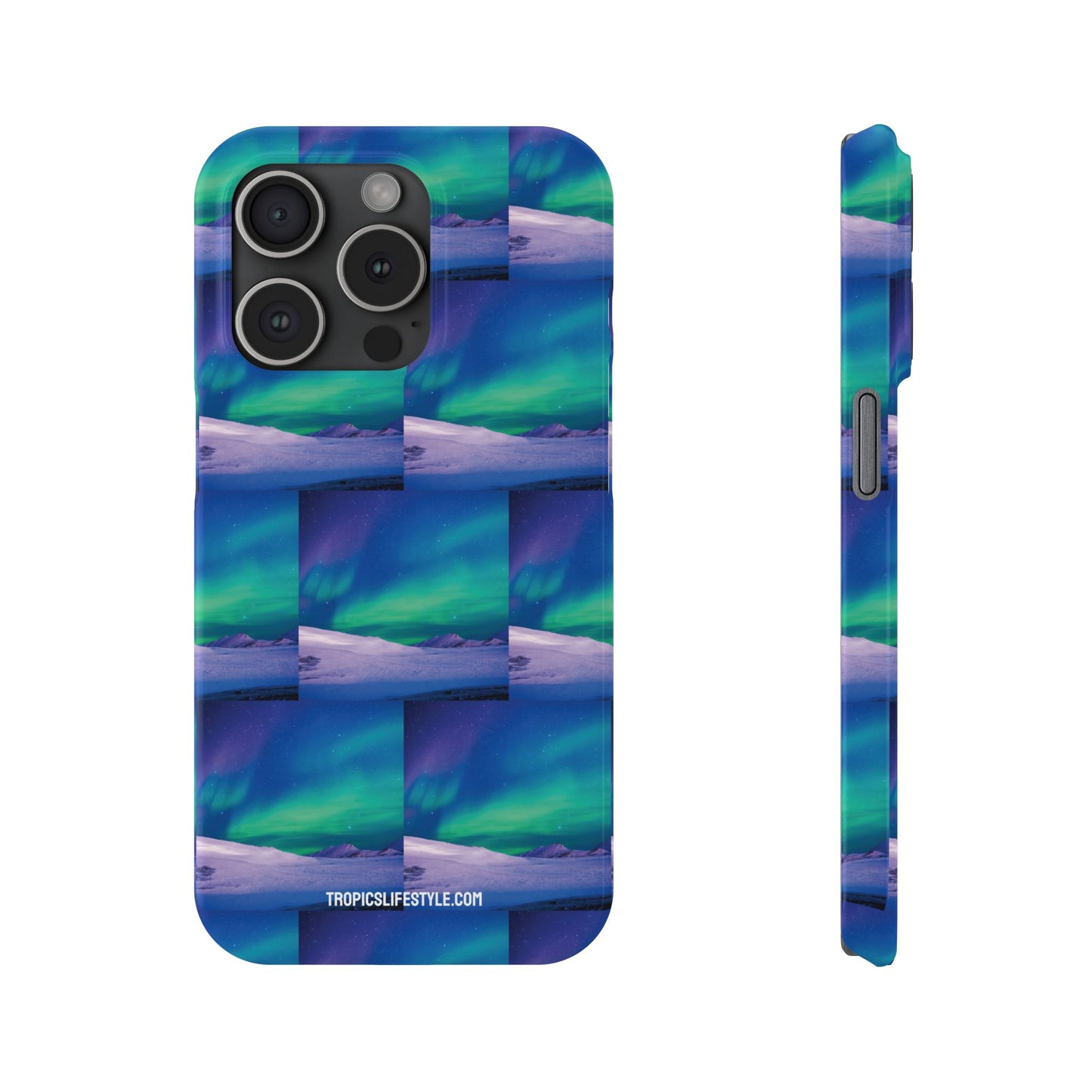 Slim Phone Cases - Cold Ocean Lights, Peacock