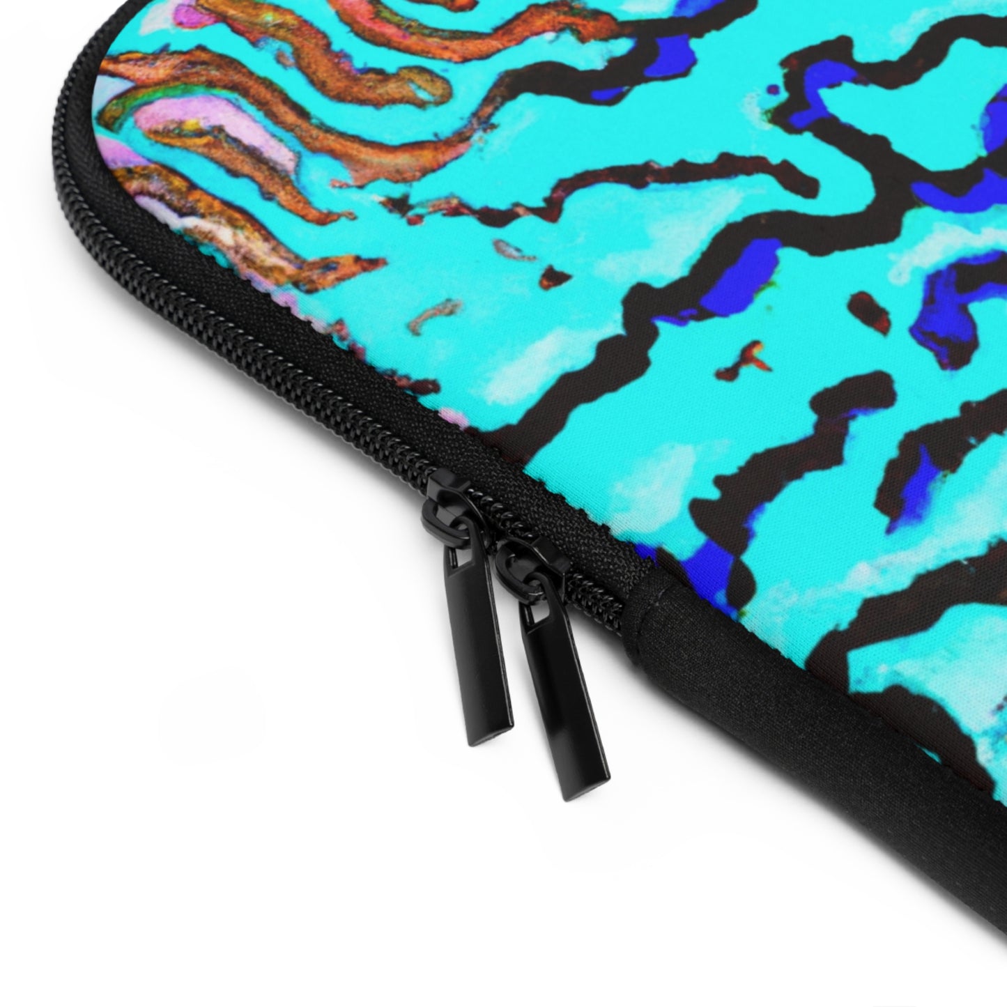 Tropical Laptop Sleeve, 5 Sizes - Perfect for Beach Lovers & Students / Wild Coral, Turquoise