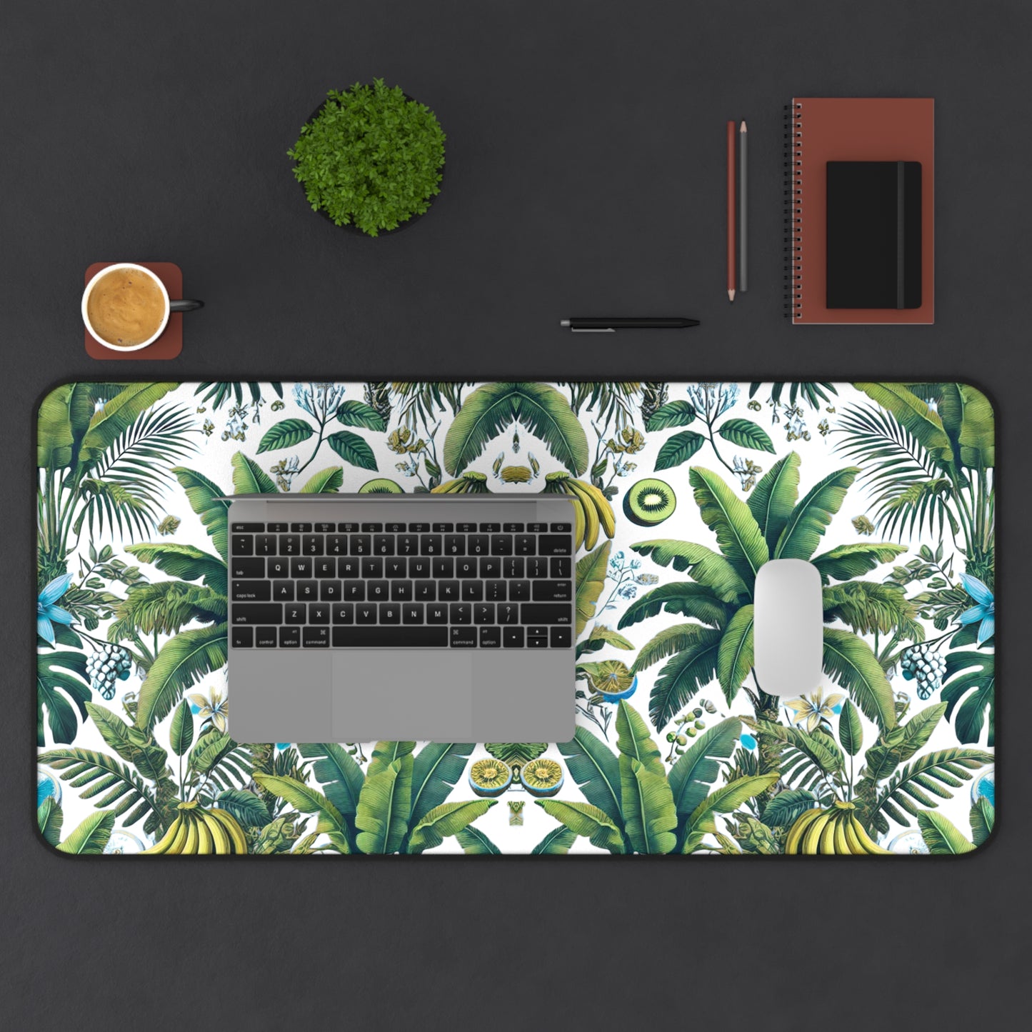 Tropical Mouse Pad/Desk Mat, 3 Sizes - Perfect for Home Office / More Tropical Fruit, White