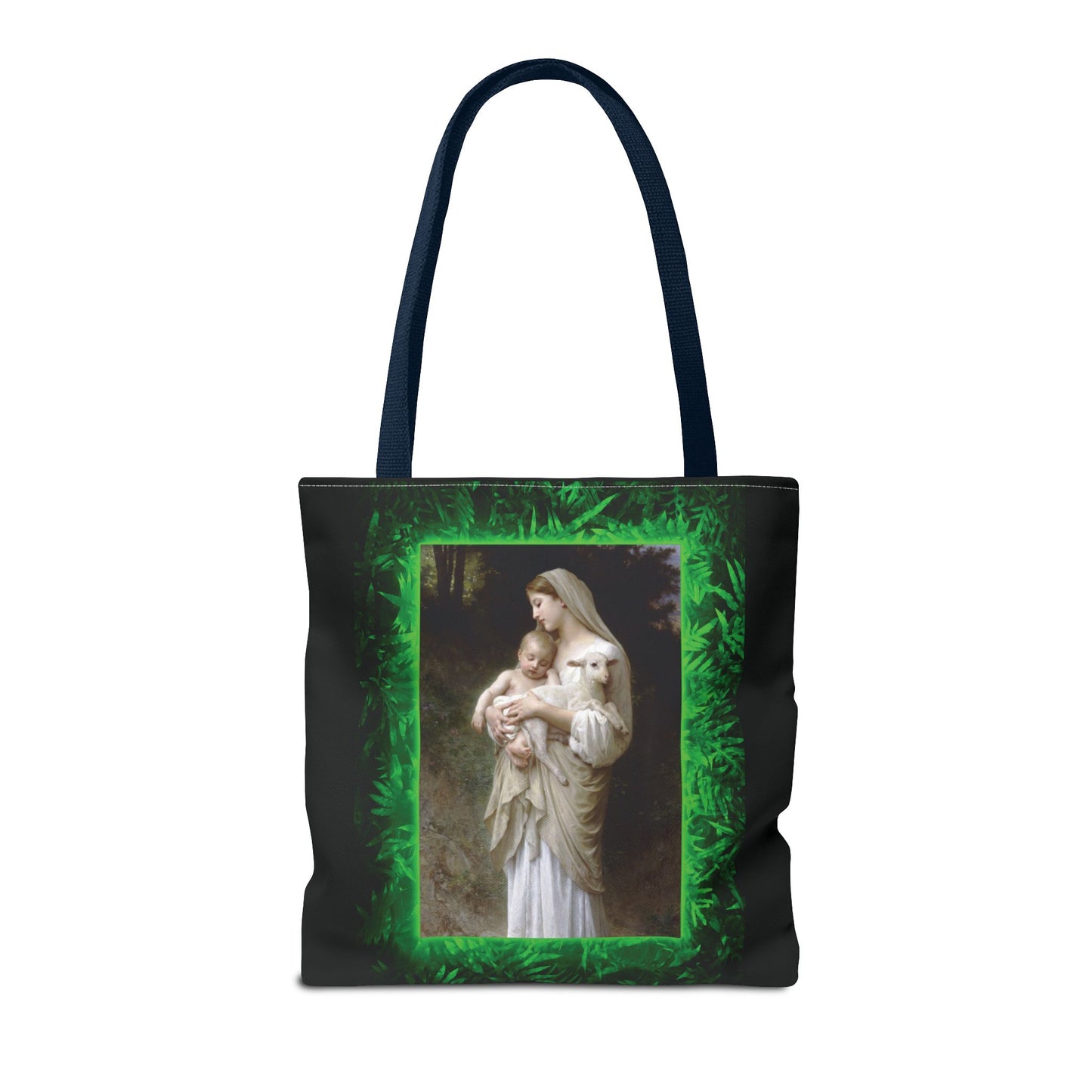 Religious Mary, Jesus and Lamb Tote Bag - 3 Sizes