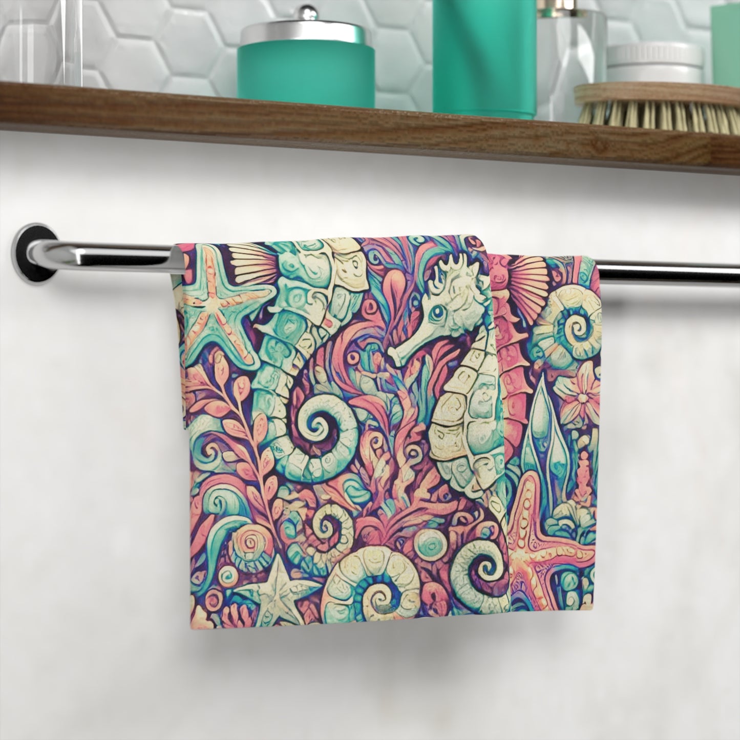 Face Towel - Seahorse Trio/Retro