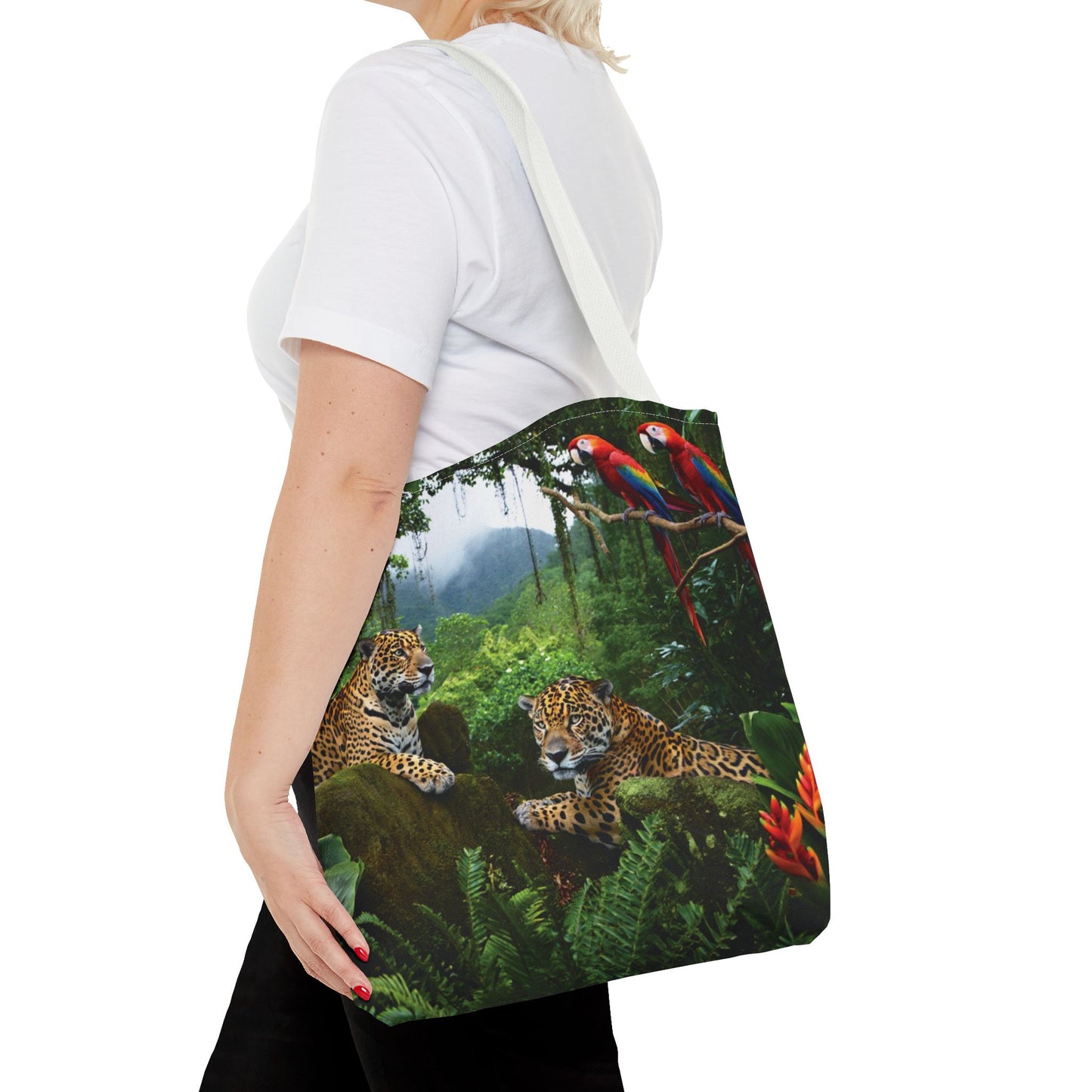 Jaguars and Parrots Tote Bag - 3 Sizes