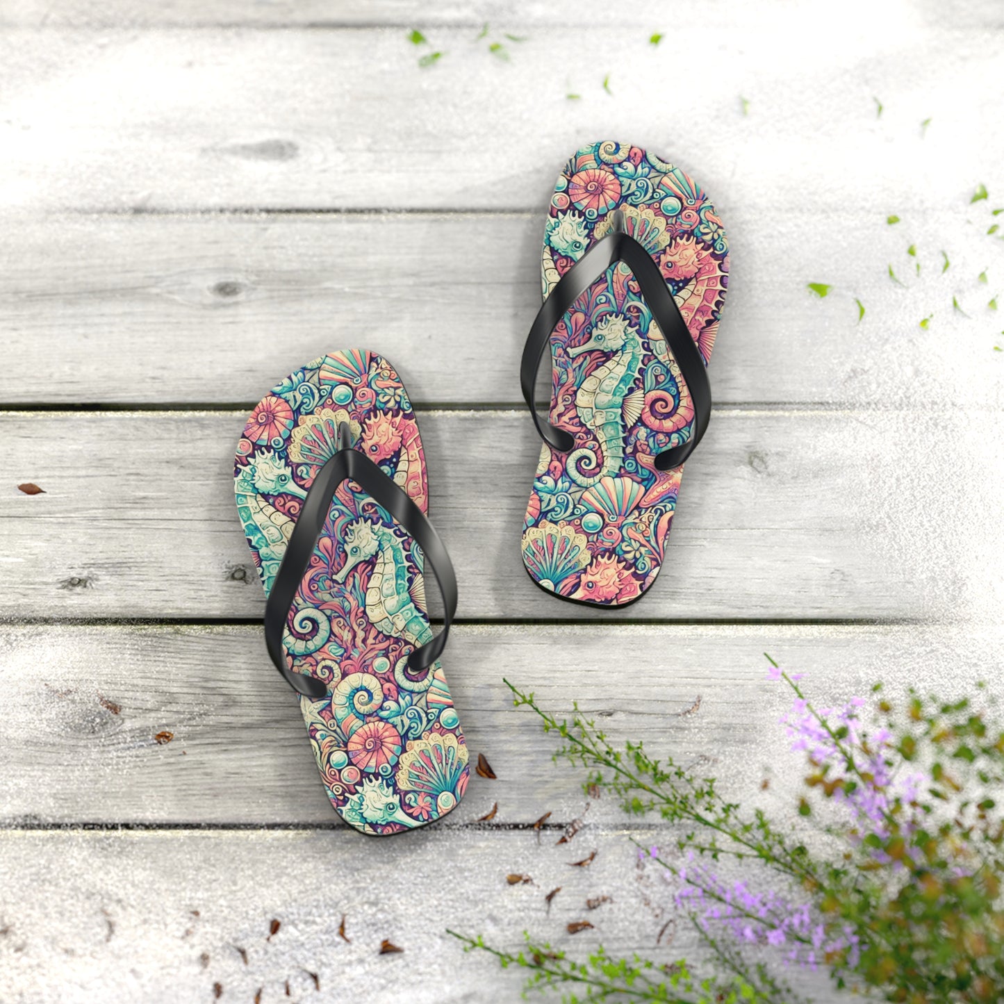 Flip Flops - Seahorses/Retro
