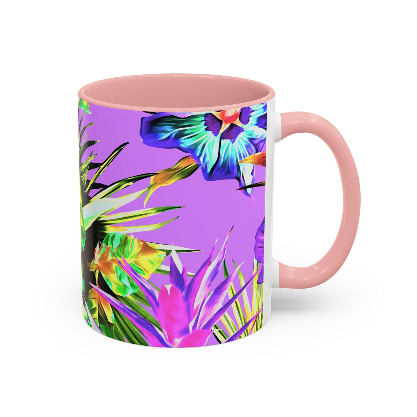 Accent Coffee Mug (11, 15oz), Plant Palooza, purple / Various Colors