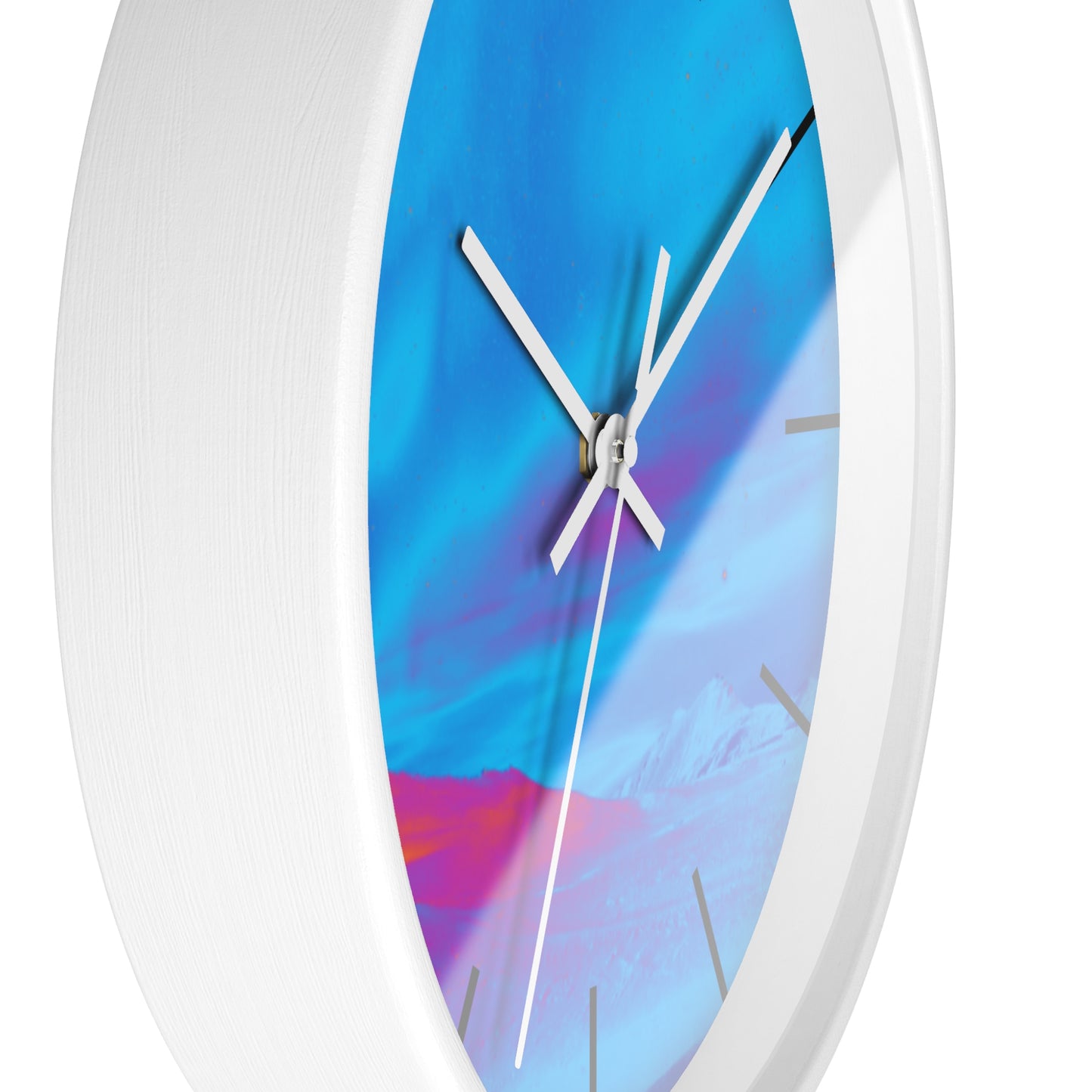 Wall Clock, Cold Ocean Lights/Turquoise, Hands/Base Variants