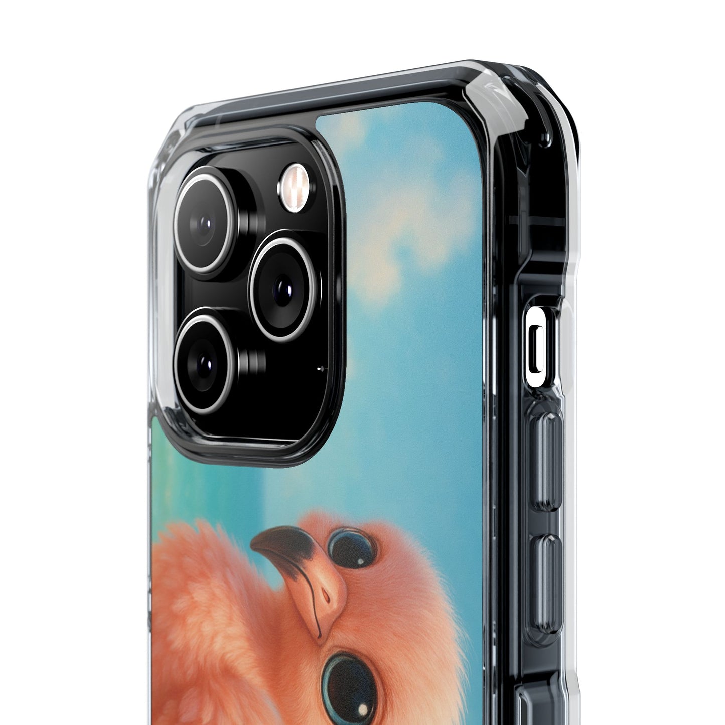 Baby Flamingo Magnetic Clear Phone Case, Many Models