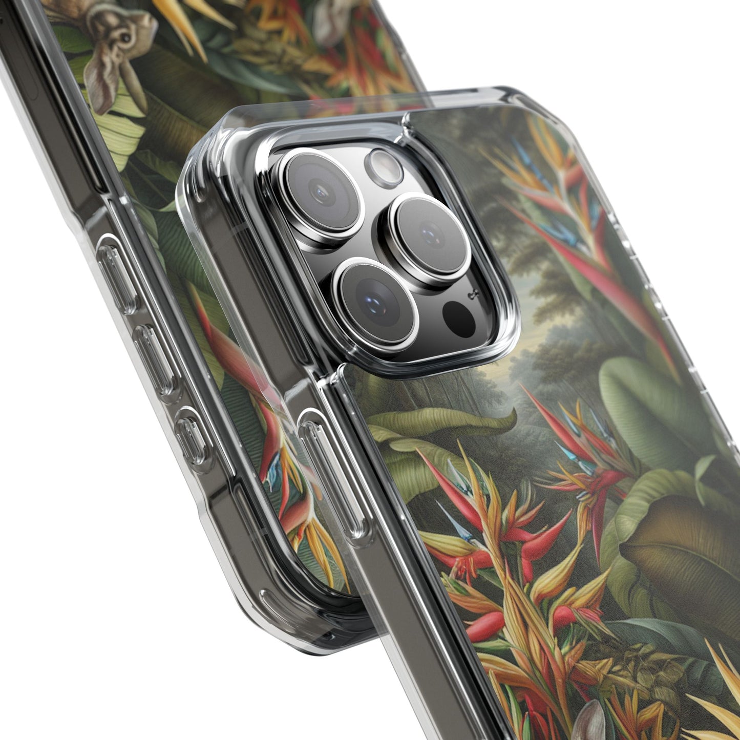 Rainforest Rabbit Outing Magnetic Clear Phone Case, Many Models