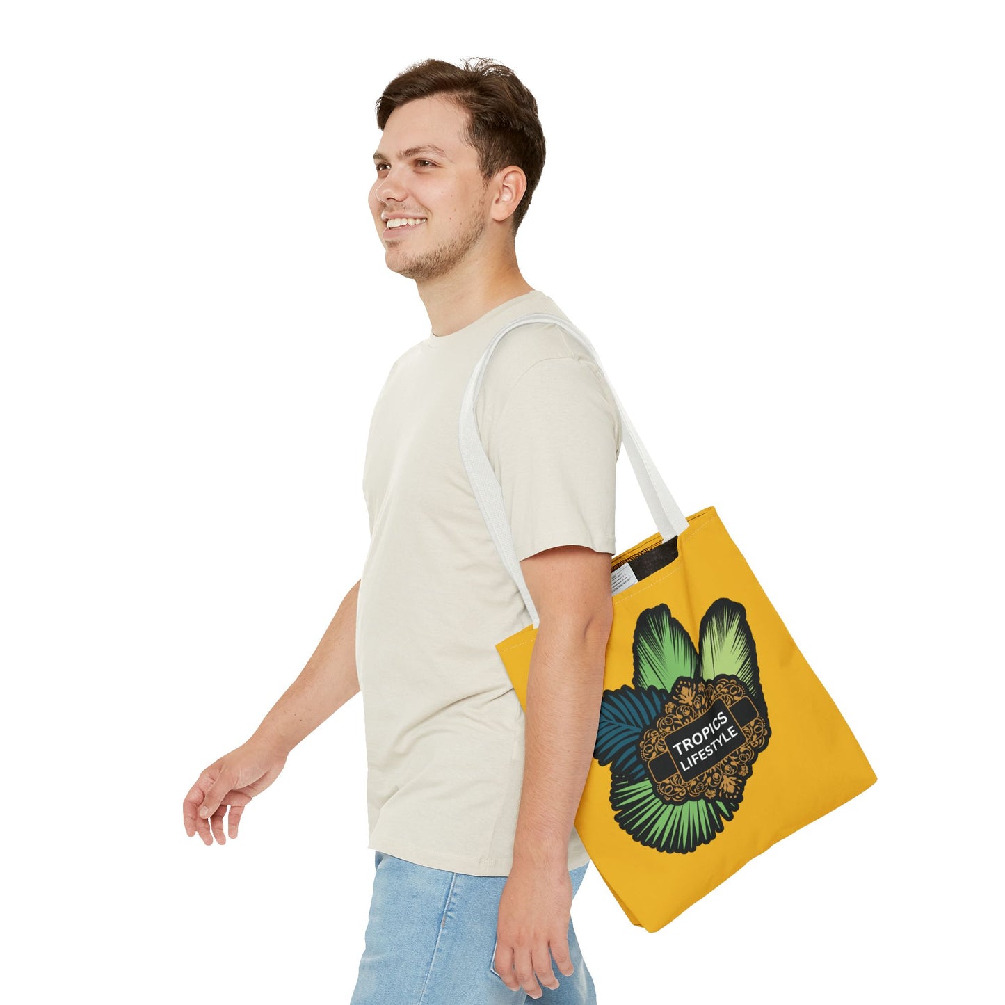 Elegant Tropics Lifestyle Logo Tote Bag - 3 Sizes, Yellow