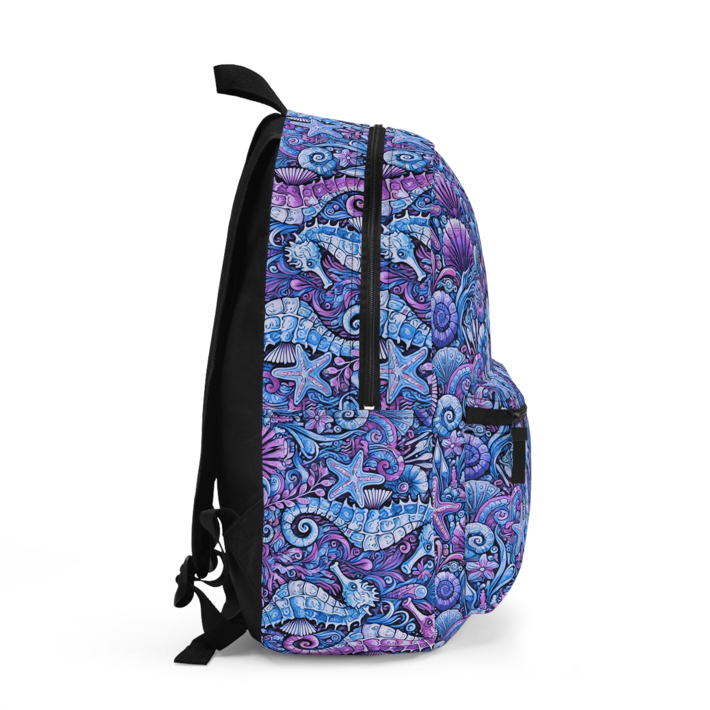Tropical Backpack / Seahorses, Blue