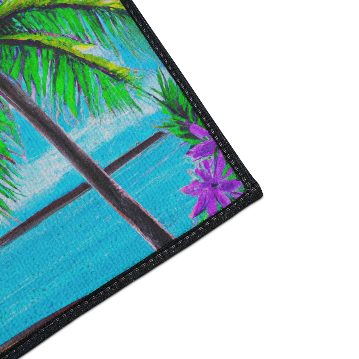 Heavy Duty Floor Mat, 5 Sizes – Tropical Area Rug for Home Décor / Calm Beach
