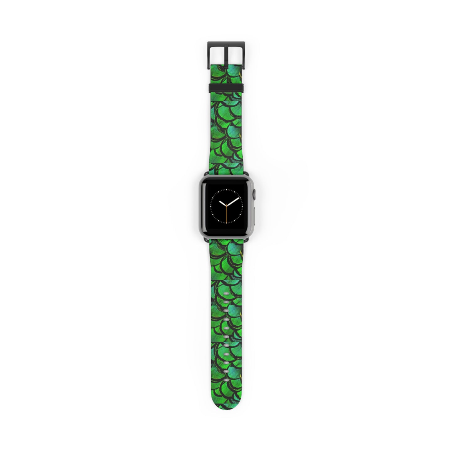 Apple Watch Band - Green Peacock Feathers