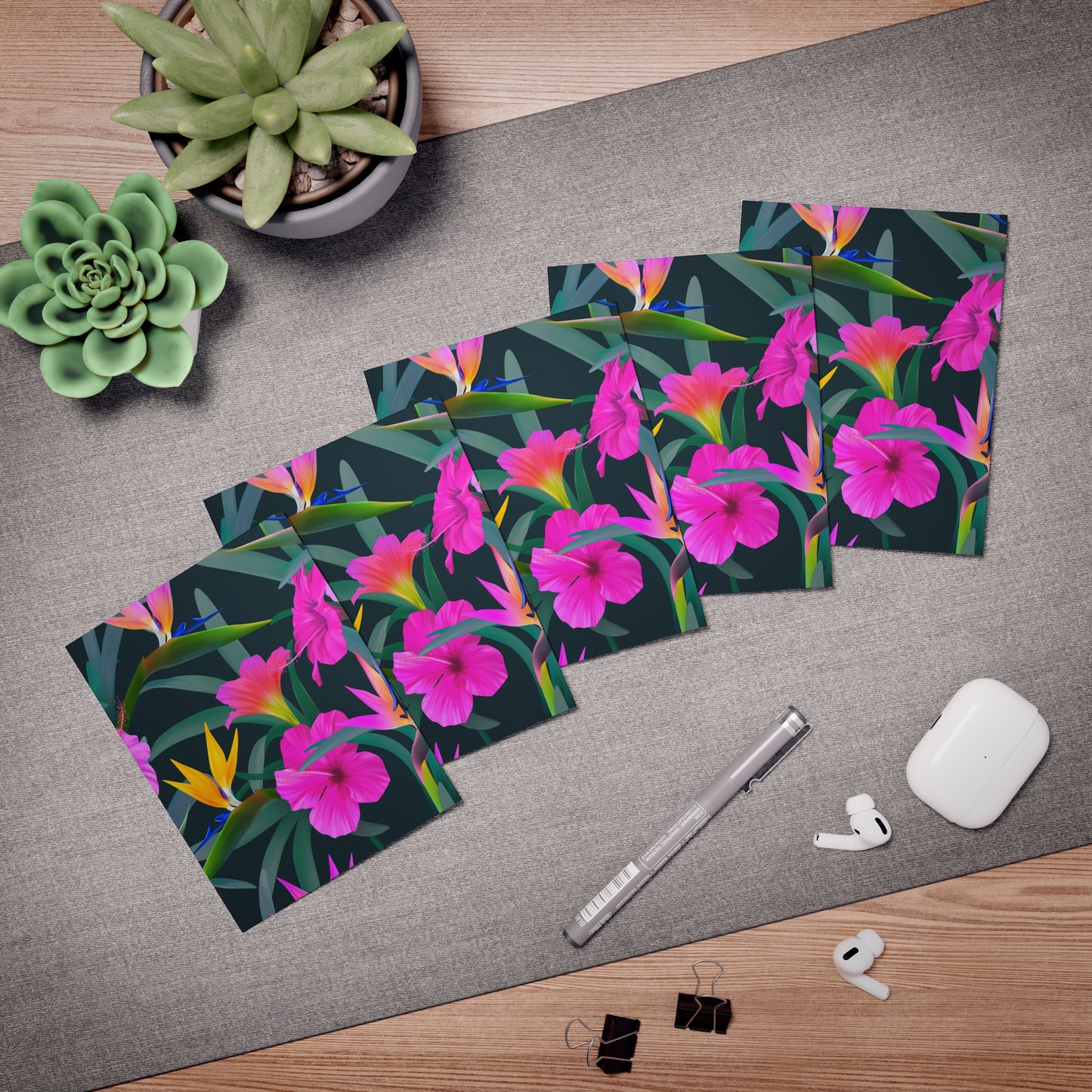 Tropical Multi-Design Greeting Cards | 5-Pack for All Occasions / Tropical Delights