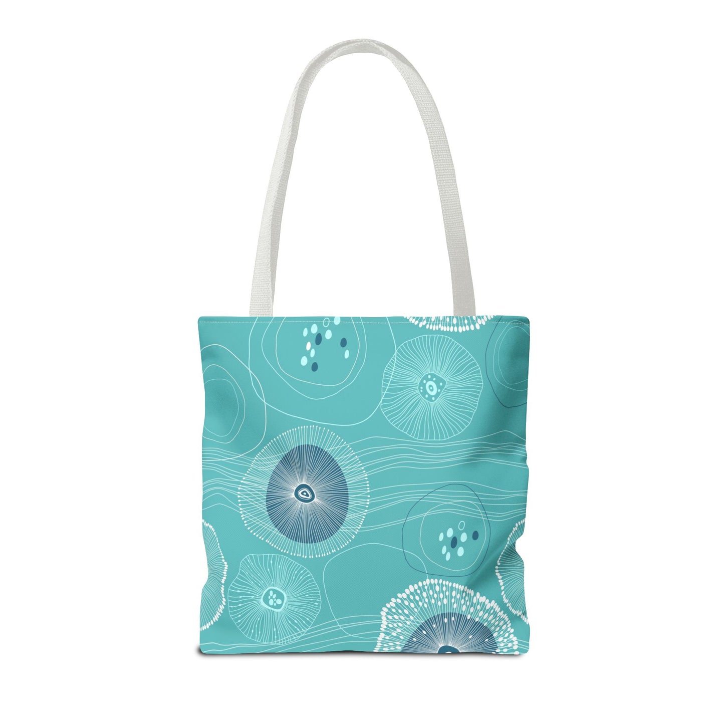 Plankton Drift Teal Tote Bag - 3 Sizes