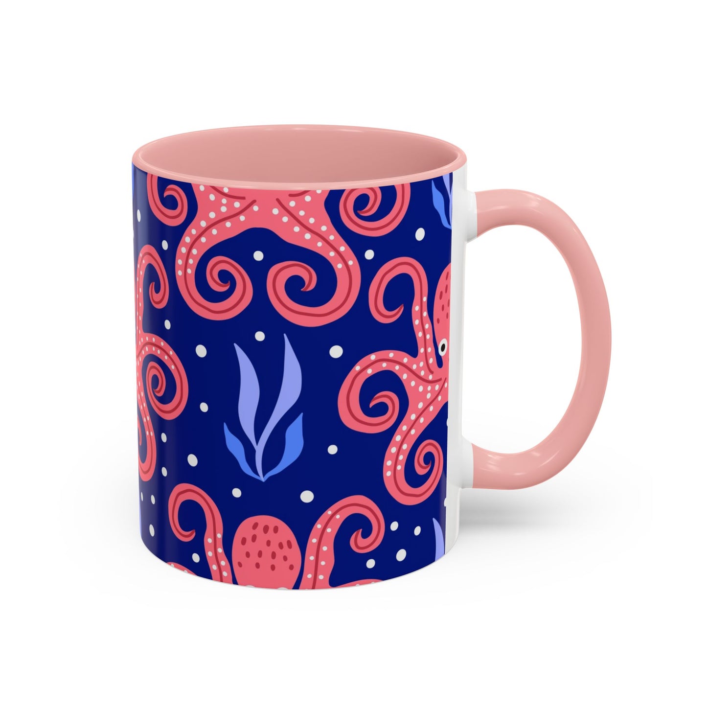 Accent Coffee Mug (11, 15oz), Tentacle Twist Octopus / Various Colors