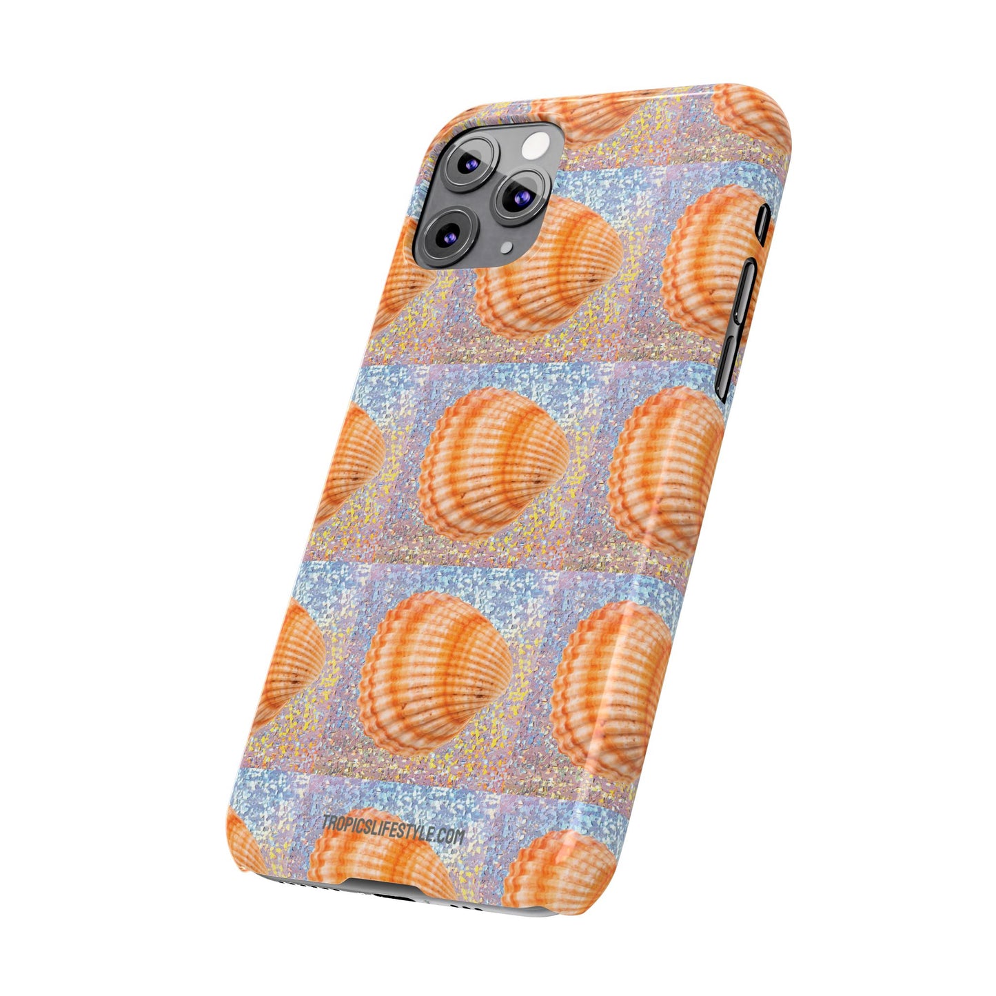 Slim Phone Cases - Disco Orange Scallop