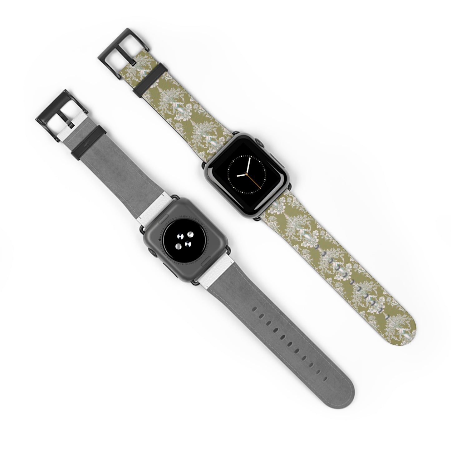 Apple Watch Band - Pearl Lady Toile, highland green