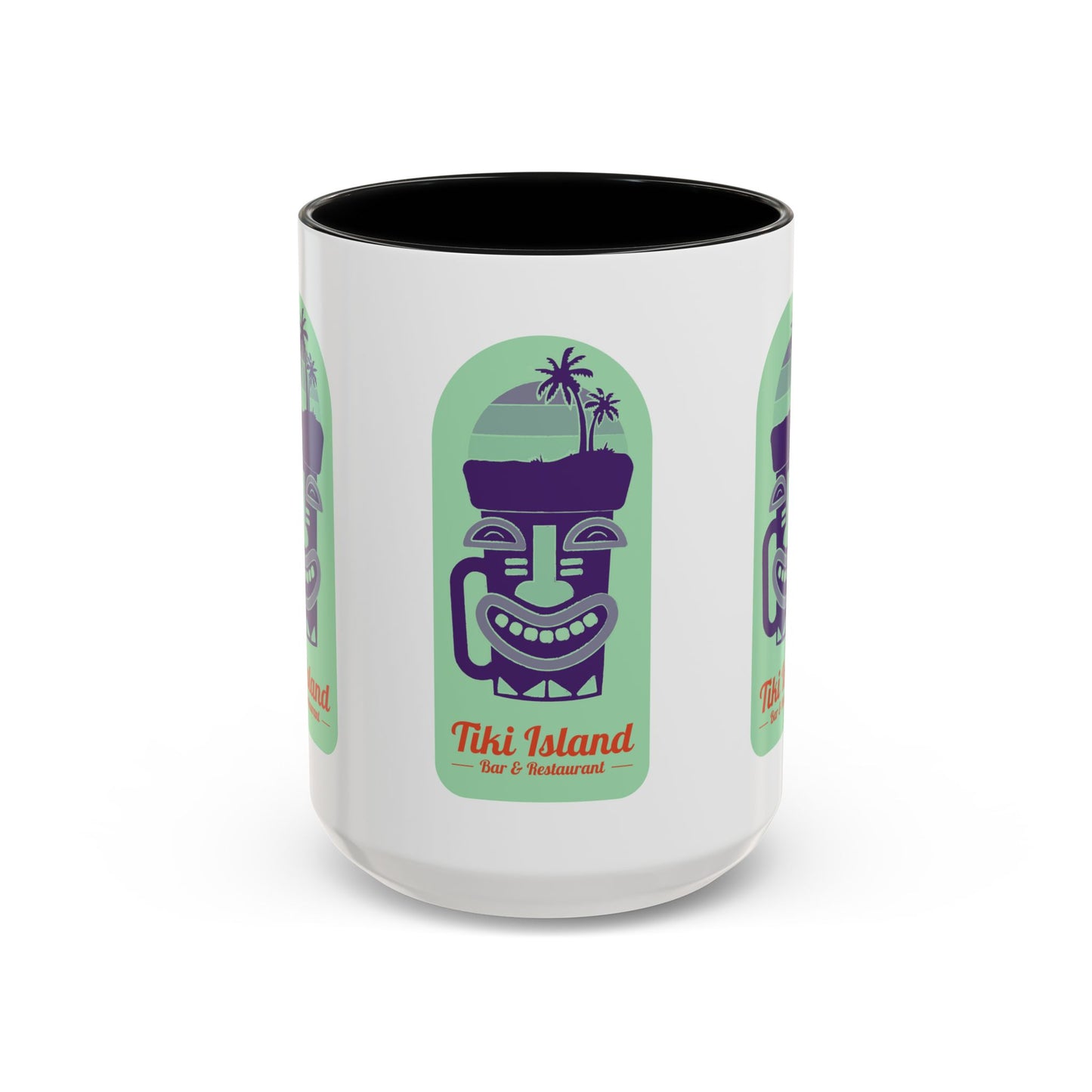 Tiki Island Accent Coffee Mug - Fun Tropical Drinkware for Beach Vibes, green