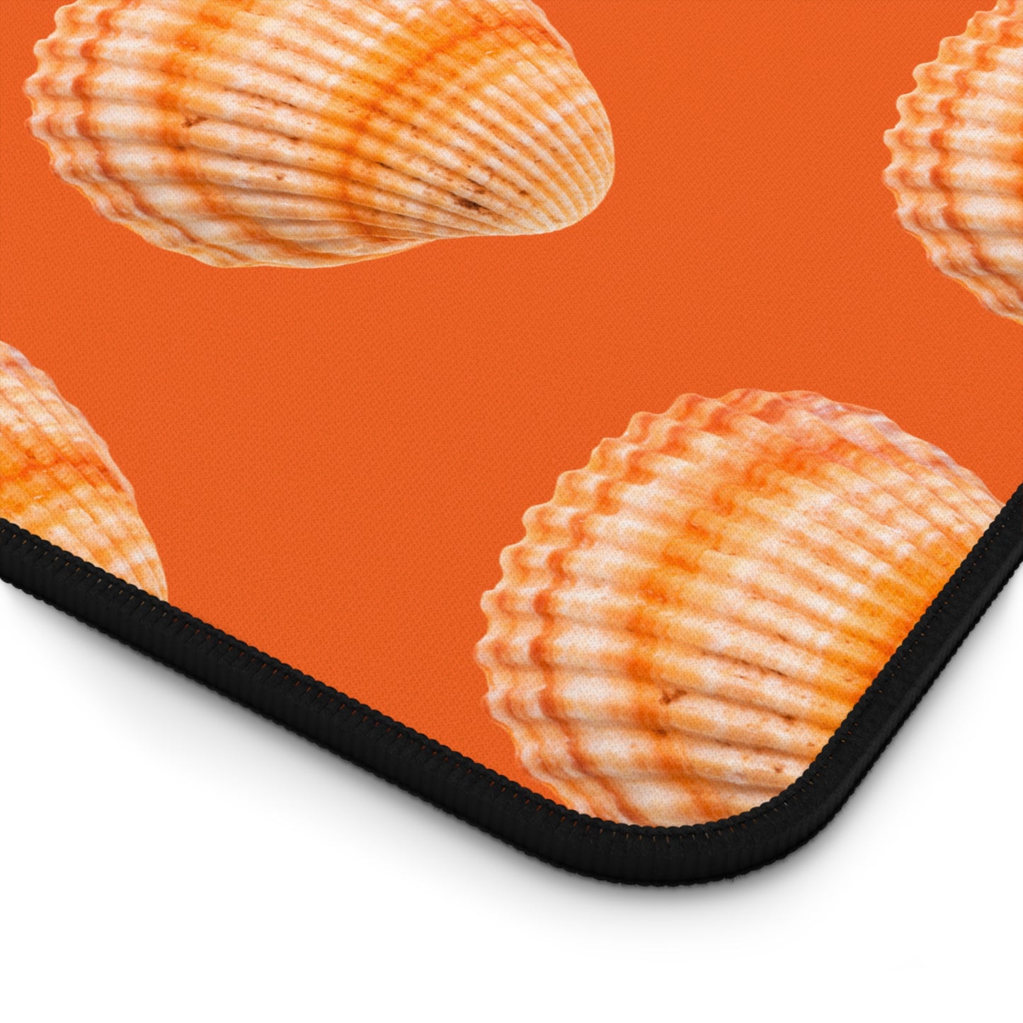 Tropical Desk Mat, 3 Sizes - Seashell Design, Perfect for Home Office / Orange Scallop, Orange