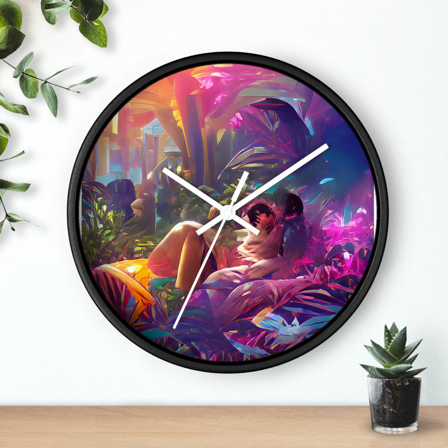 Wall Clock, "Secret Midnight Kiss in Hidden Tropical Garden"