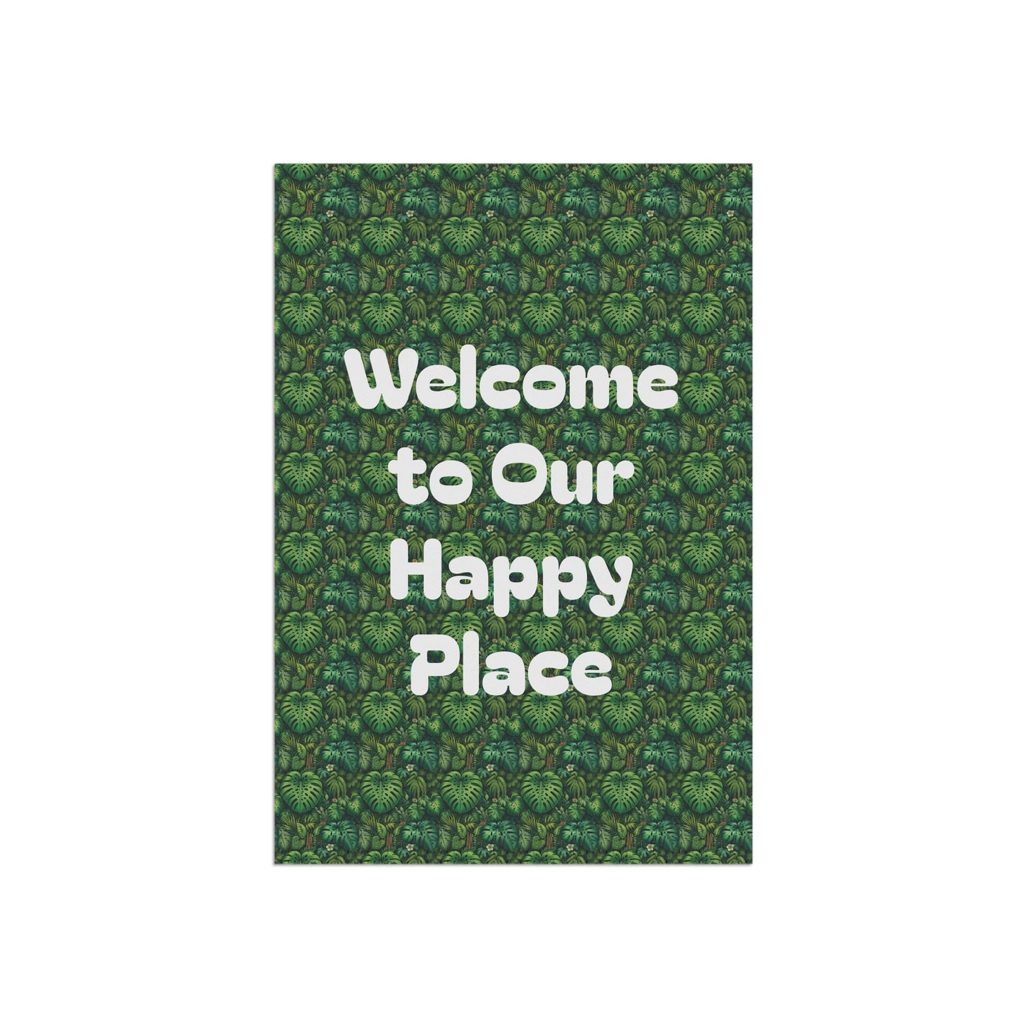 Tropical Garden Flag  - Perfect for Outdoor Decor / Welcome to Our Paradise