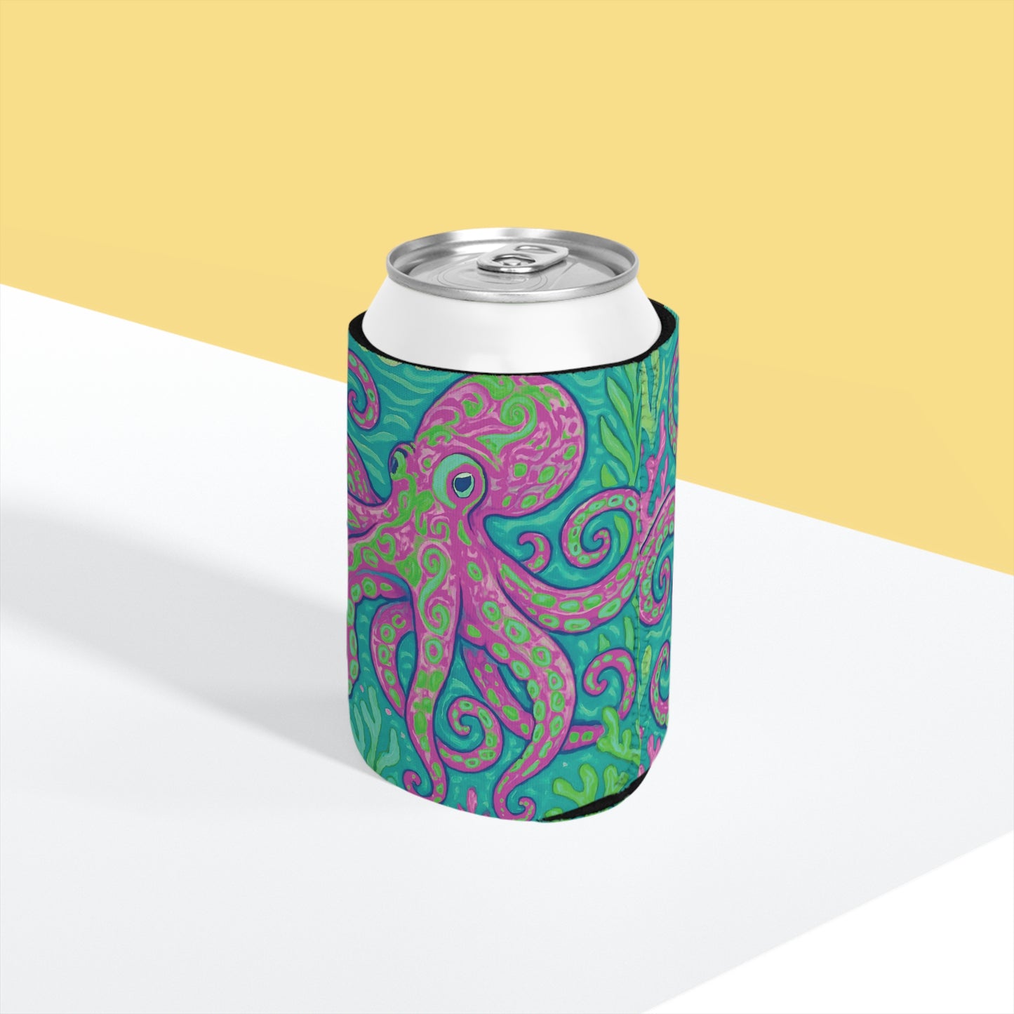 Octopus Kraken Joe/Purple Can Cooler Sleeve - Perfect for Outdoor Picnics