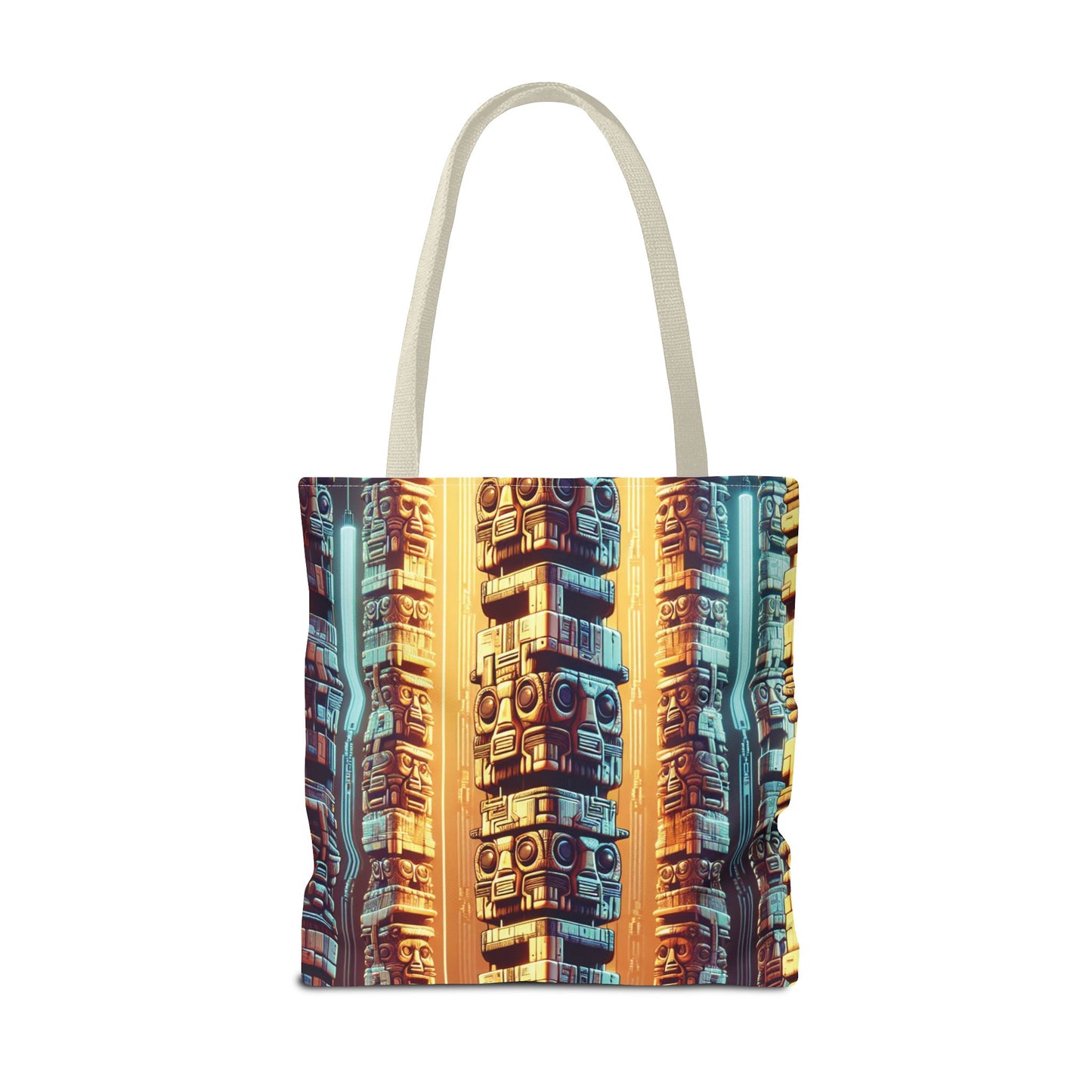 Techno Tiki Totems Tote Bag - 3 Sizes