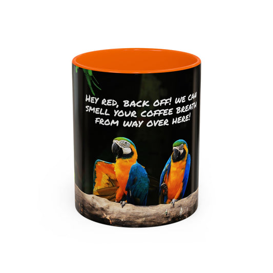 Parrot Accent Coffee Mug (11, 15oz), 8 Colors - Coffee Breath