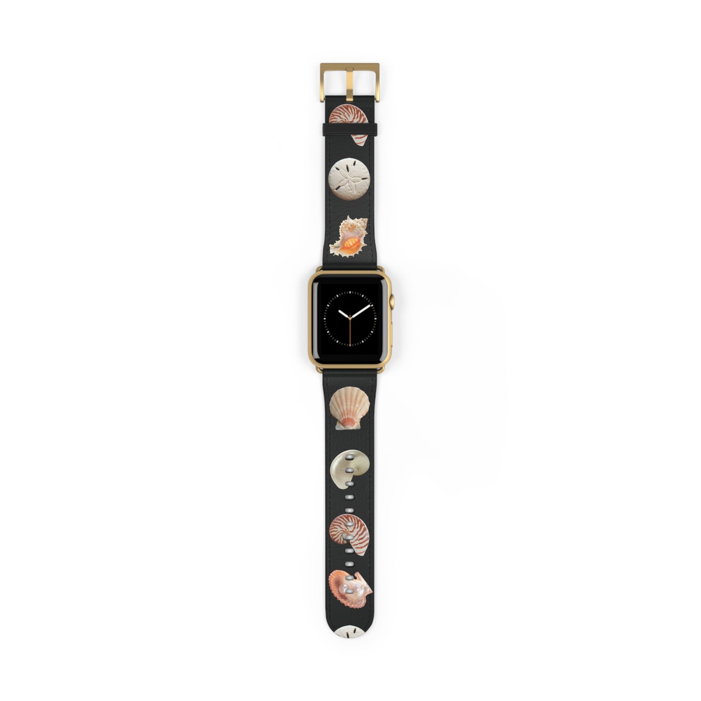 Apple Watch Band - Mixed REAL Seashells/Black