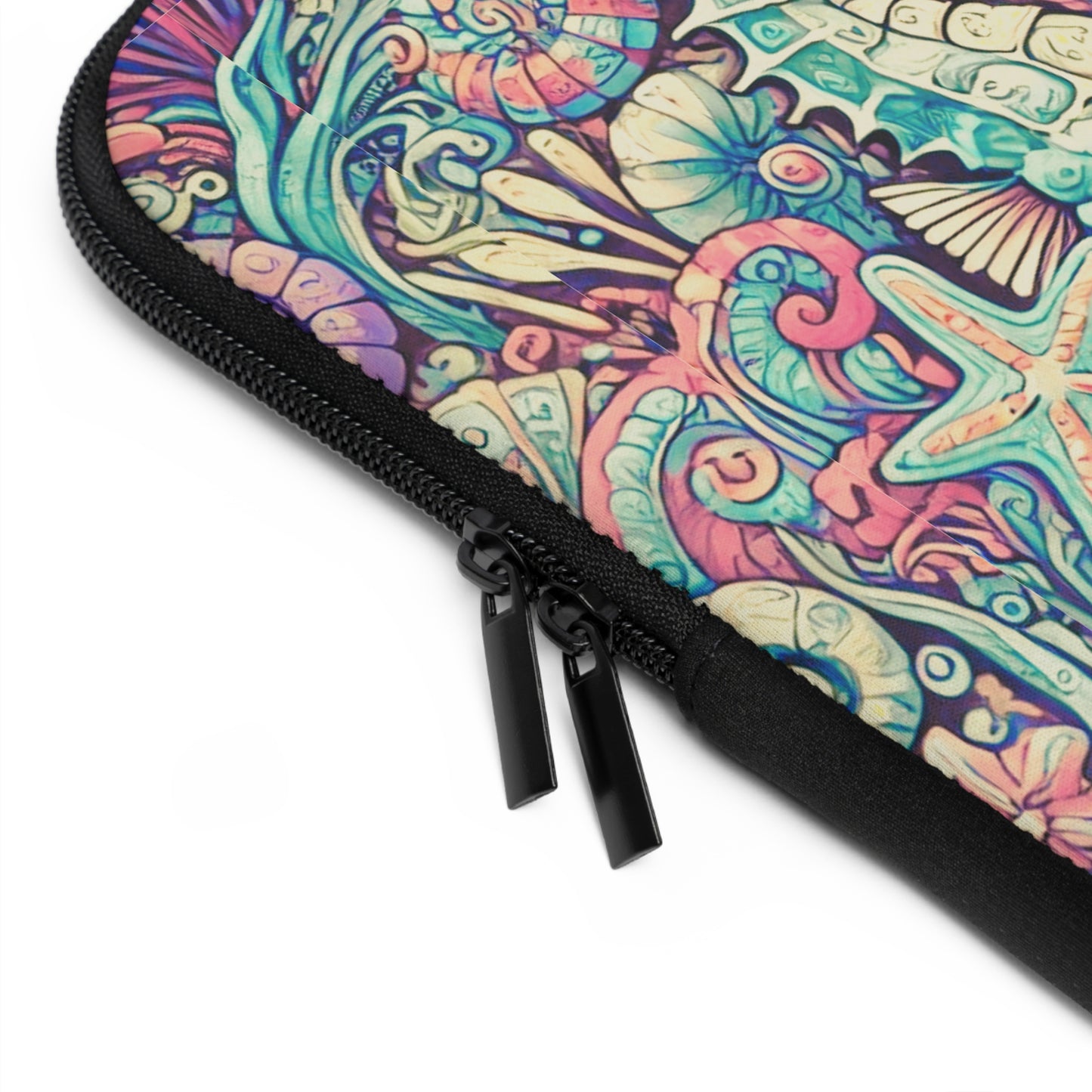 Tropical Laptop Sleeve, 5 Sizes - Perfect for Beach Lovers & Students / Seahorses, Retro