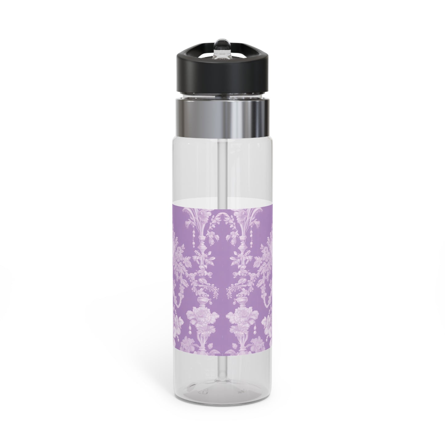 Tropical 20oz Tritan Sport Water Bottle -  Leakproof, Lightweight, BPA-Free / Pearl Lady Toile, Purple