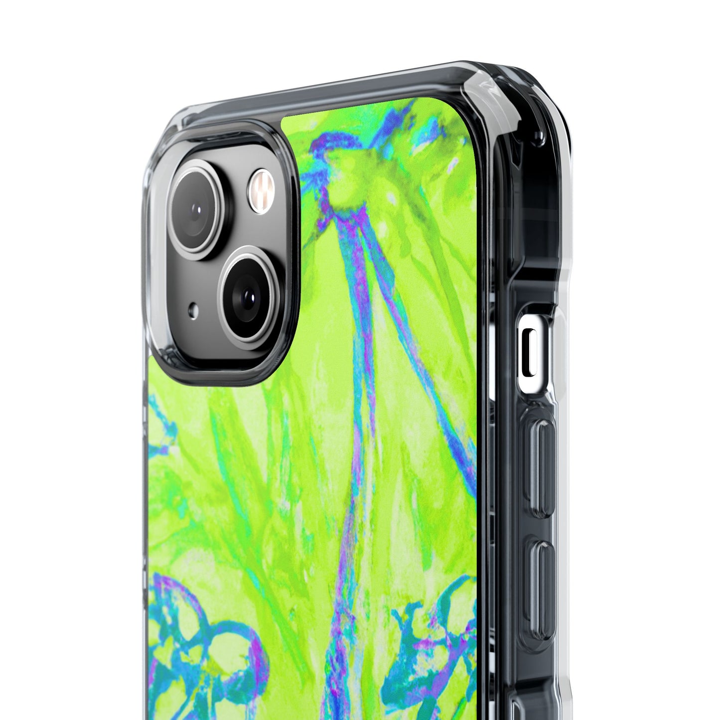 Tropical Doodles/Lime Magnetic Clear Phone Case, Many Models