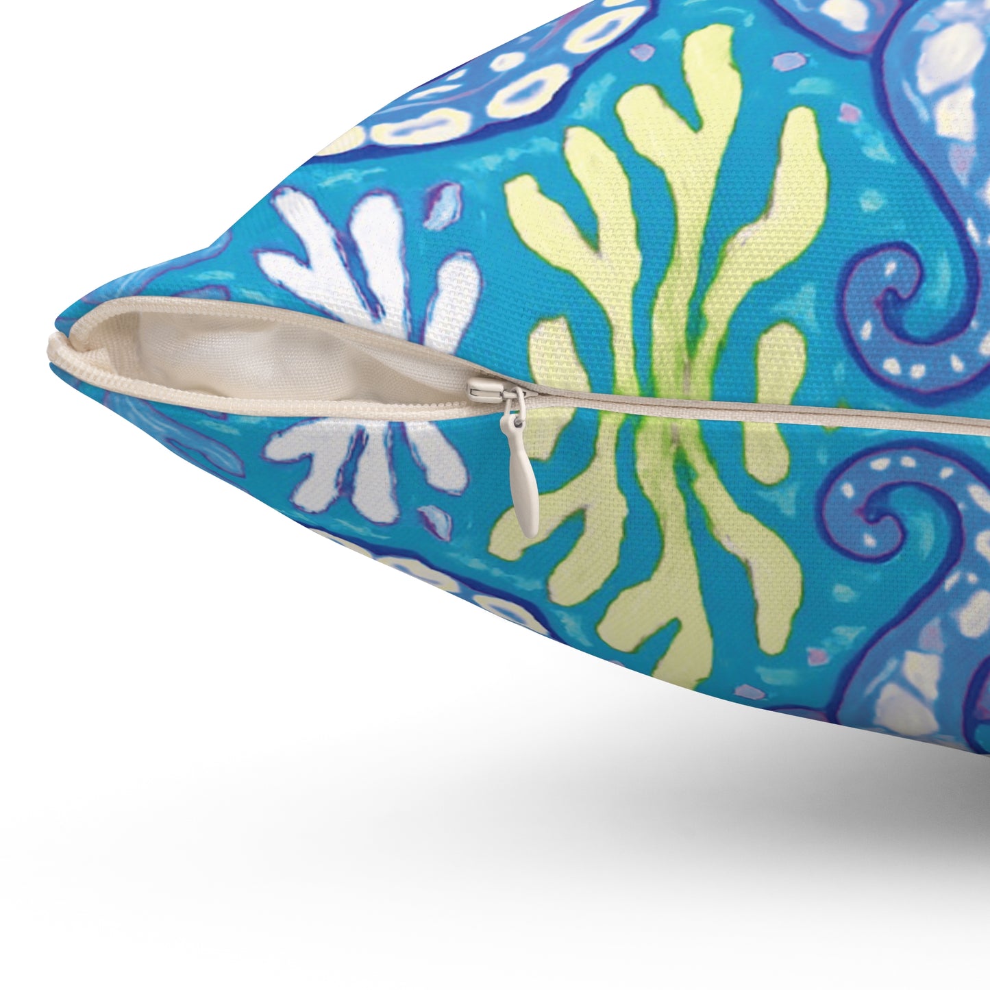 Decorative Pillow - Accent Cushion, 4 Sizes / Octopus Kraken Joe, Blue