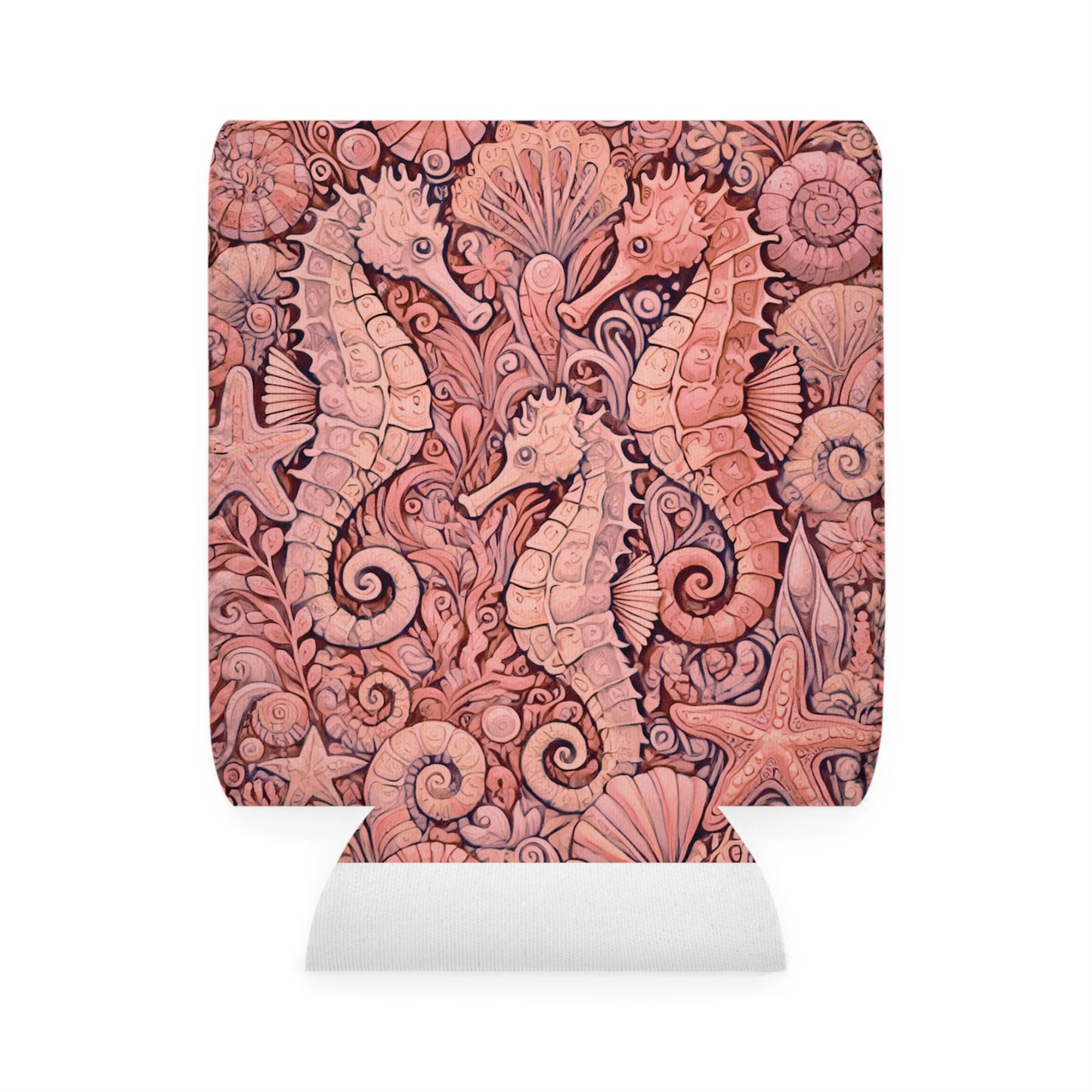 Seahorse Trio/Red Can Cooler Sleeve - Perfect for Outdoor Picnics