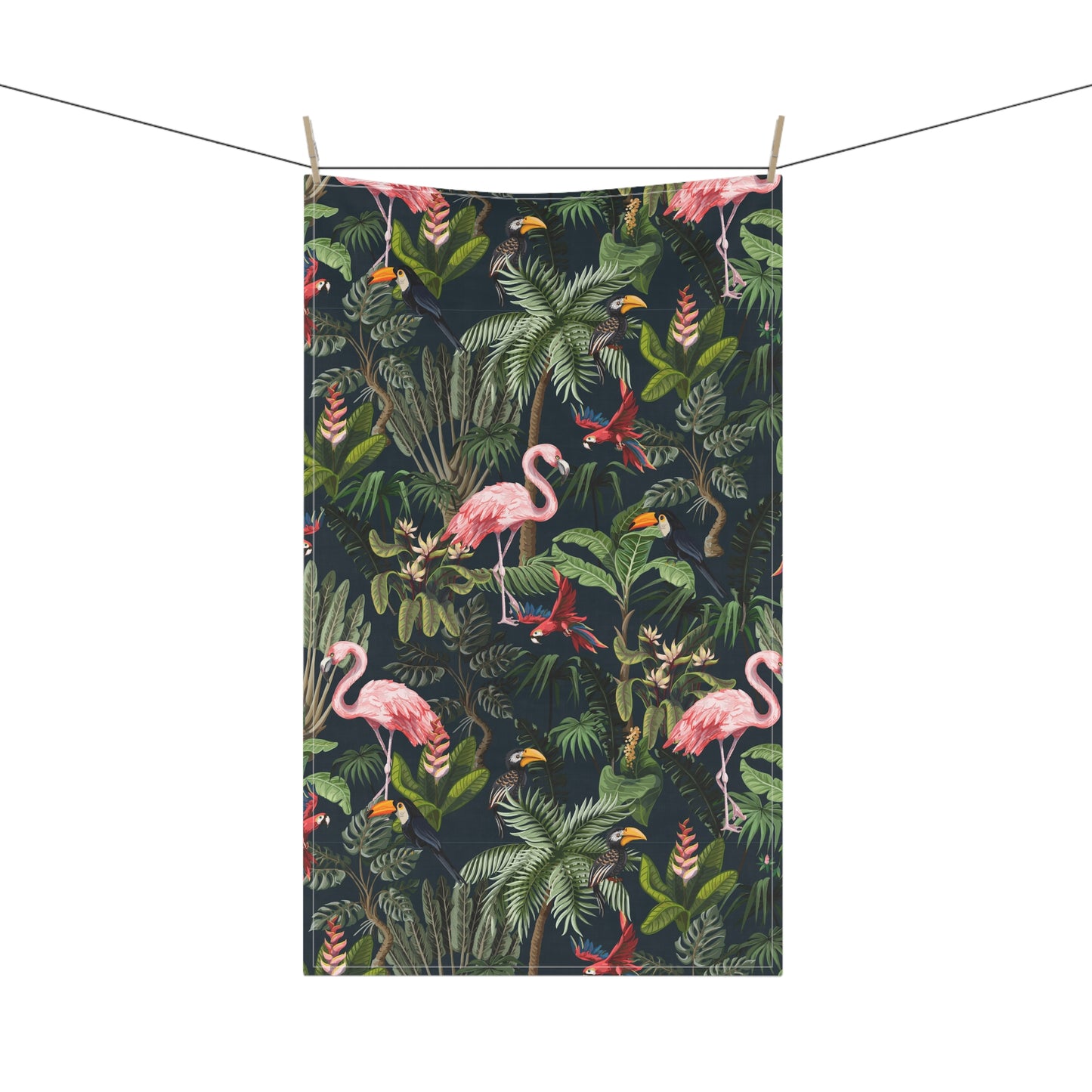 Tea Towels (cotton, poly) - Midnight Rainforest Party