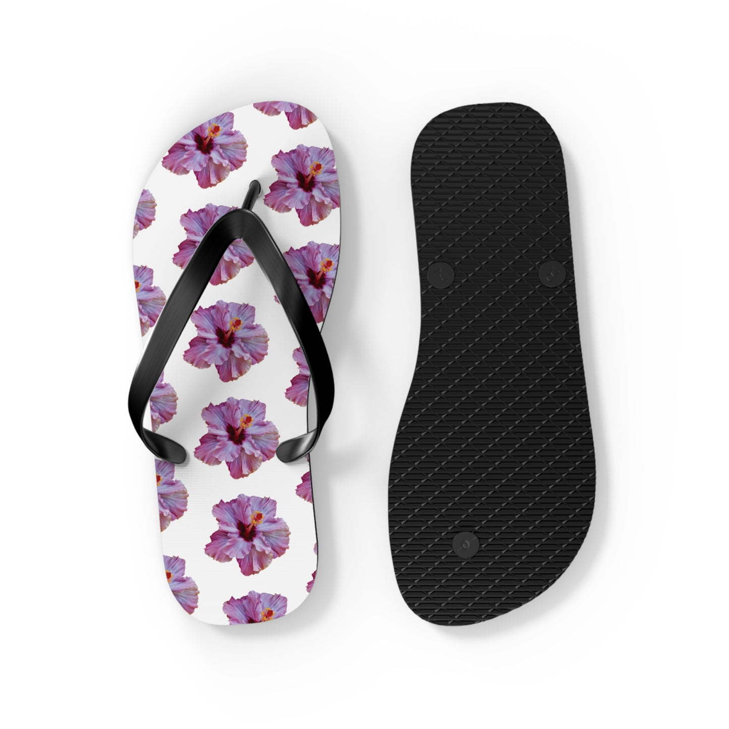 Flip Flops - Purple Hibiscus