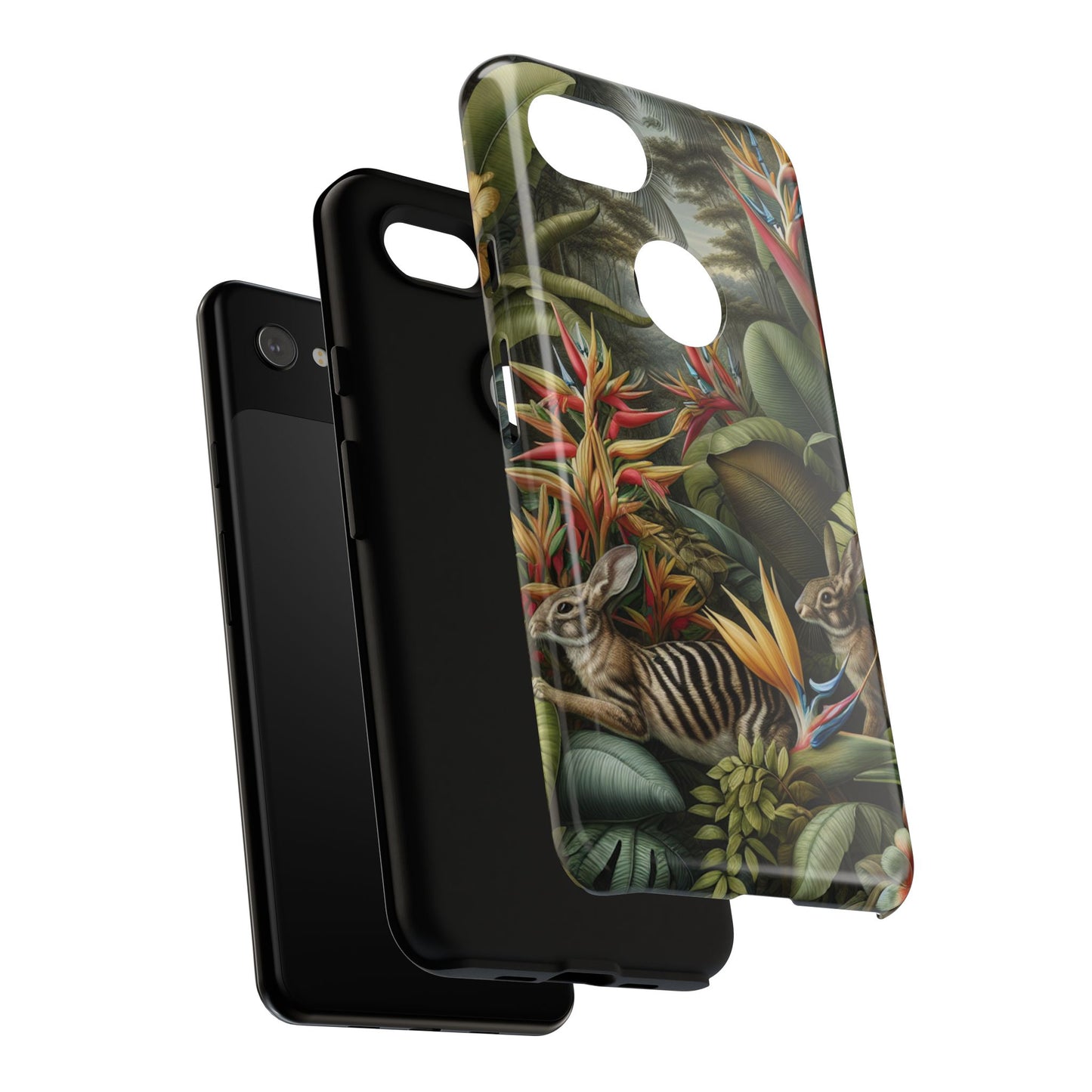 Rainforest Rabbit Outing Phone Case - Tough Cases with Summer Vibe