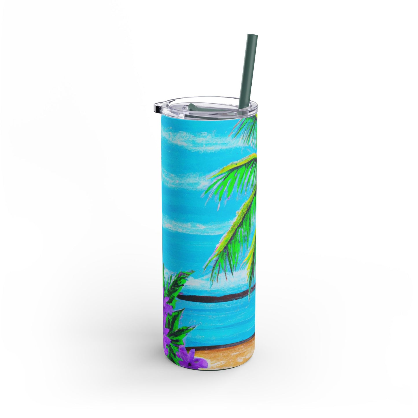 20oz Matte Tumbler, 7 Colors - Stylish Travel Cup - Calm Beach
