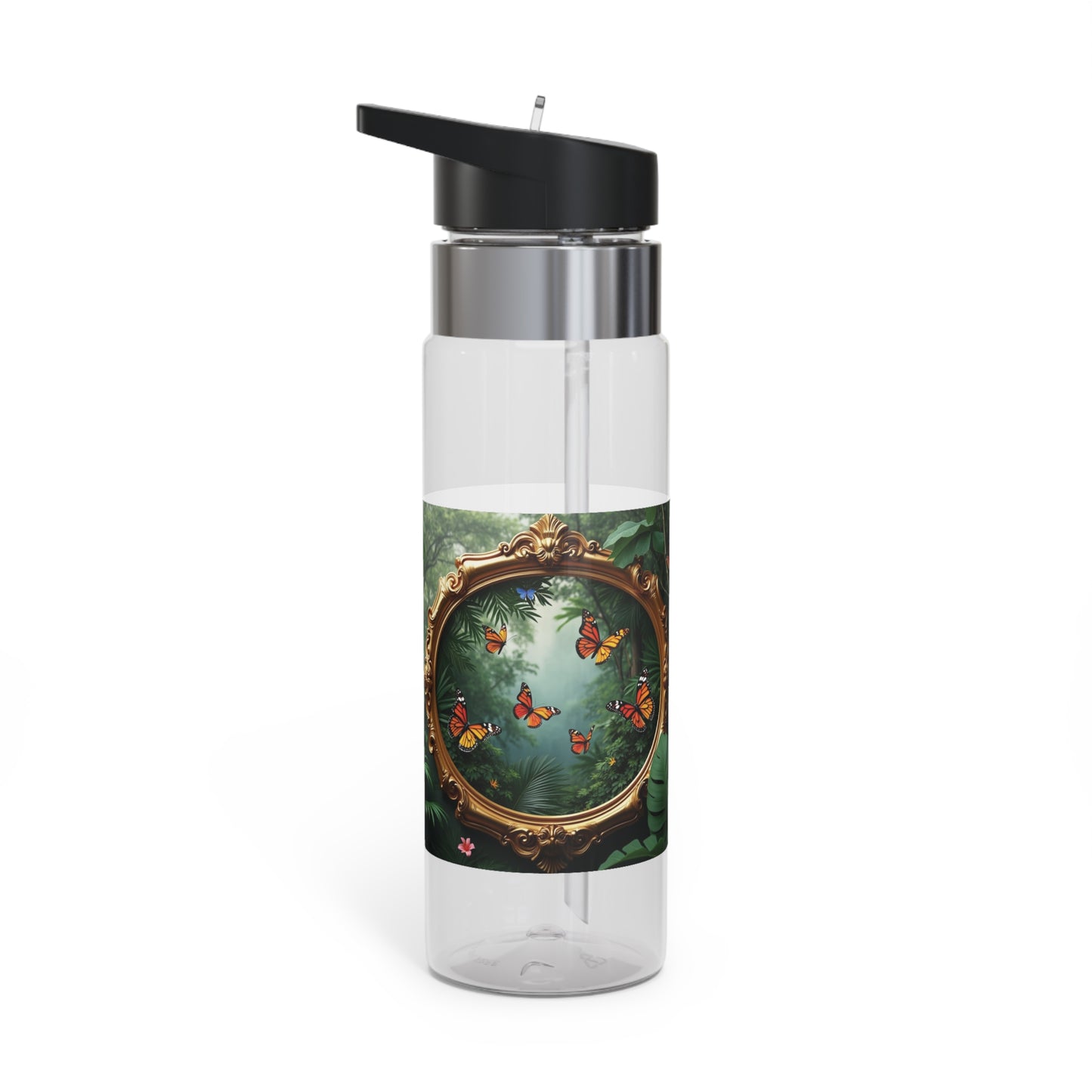 Tropical 20oz Tritan Sport Water Bottle -  Leakproof, Lightweight, BPA-Free / Framed Monarch Gathering