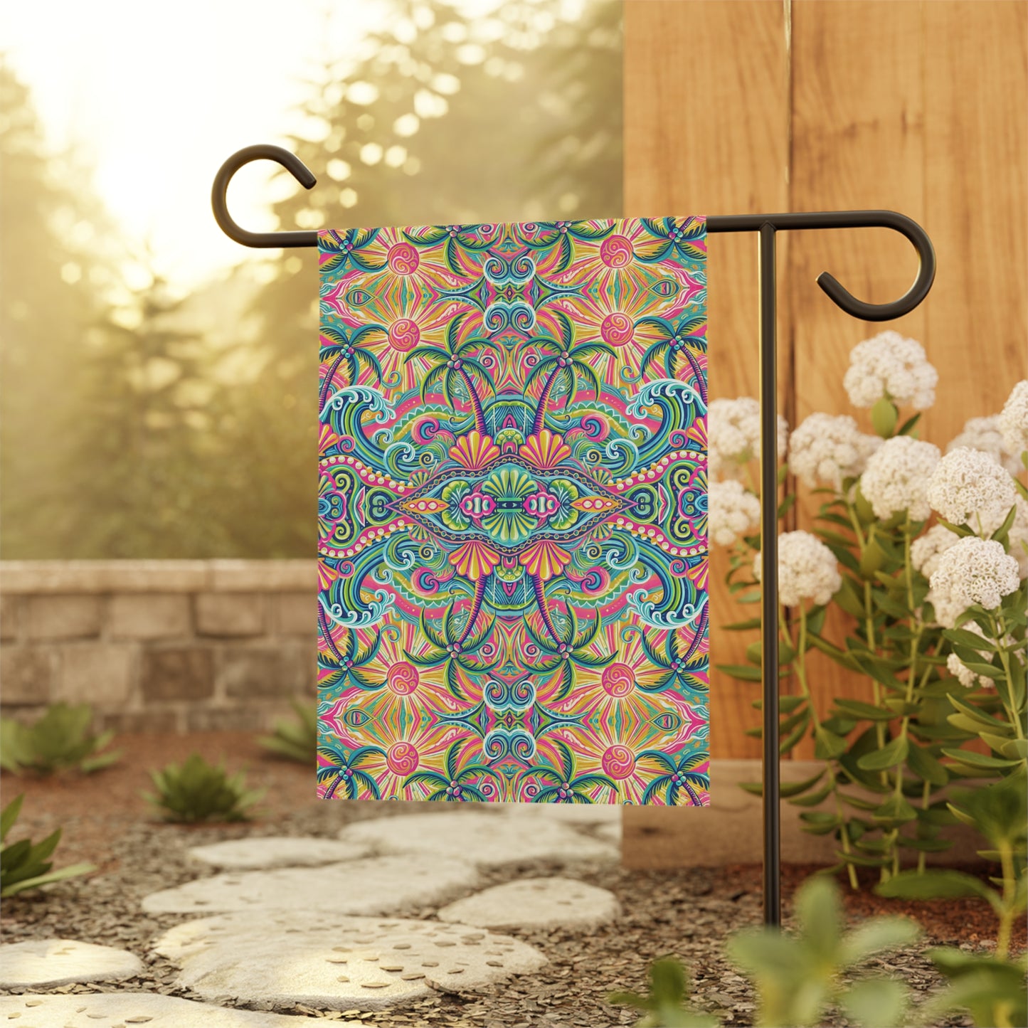 Tropical Garden Flag - Perfect for Outdoor Decor / Kaleido Bay