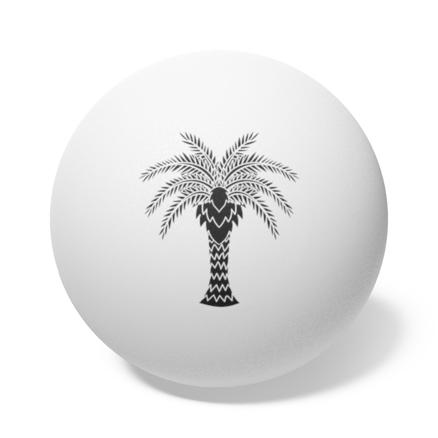 Tropical Paradise Ping Pong Balls - 6 Pack with Deco Black Palm