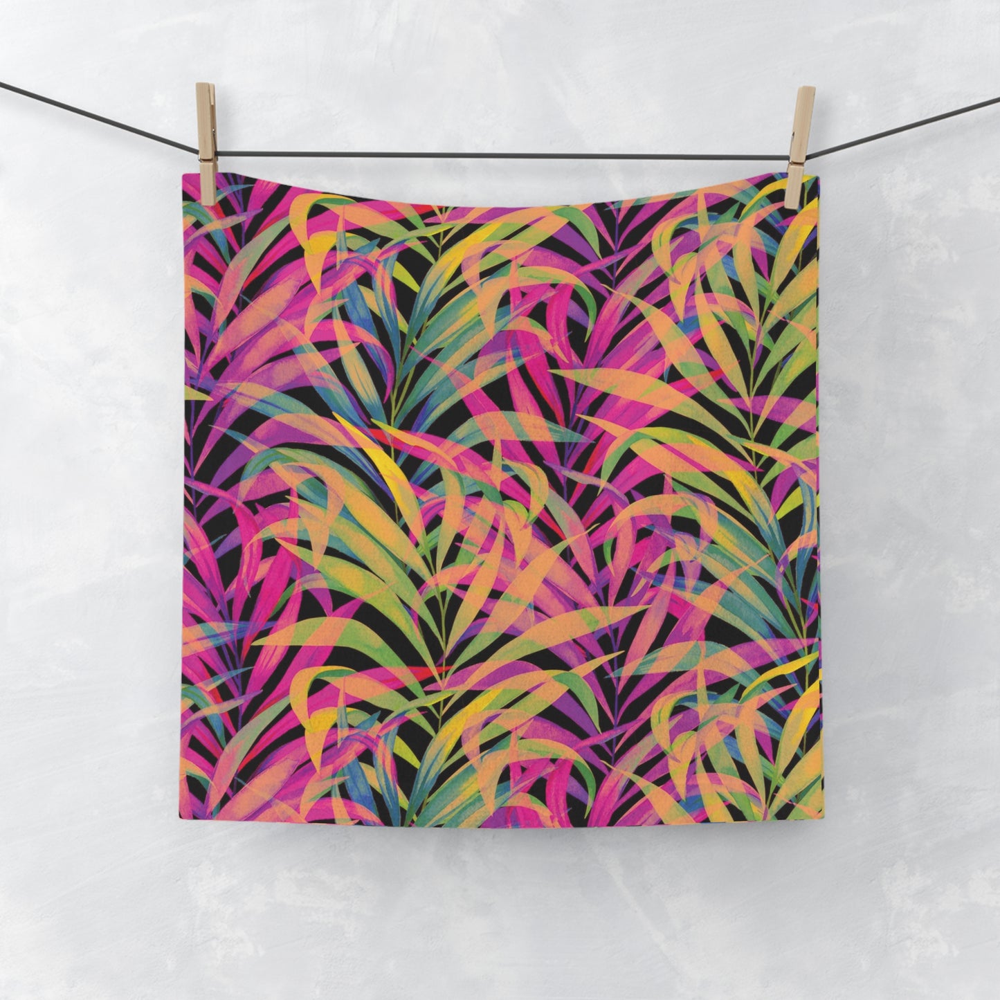 Face Towel - Rainbow Fronds