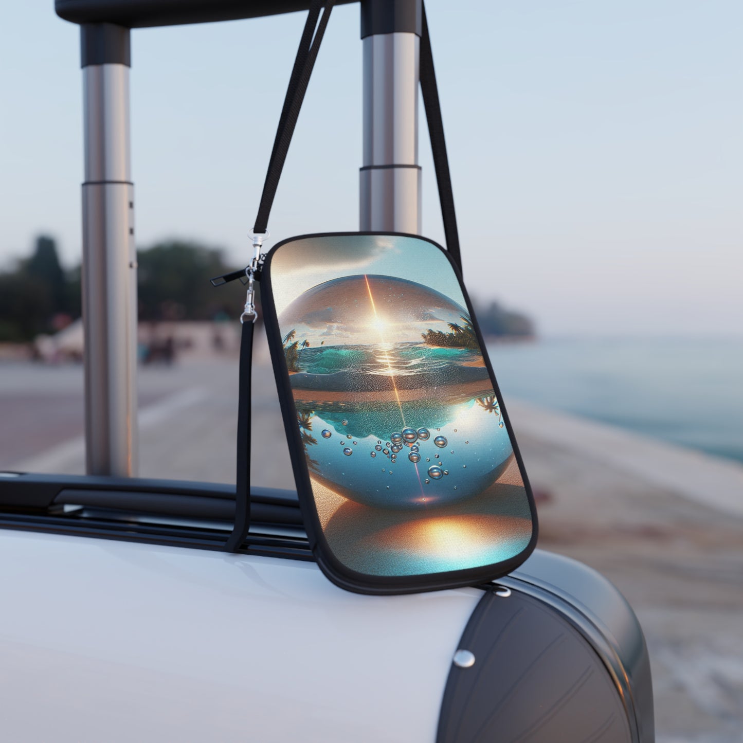 Passport Wallet – Perfect for Travelers & Adventurers / Beach Illusion Ball, Sunrise